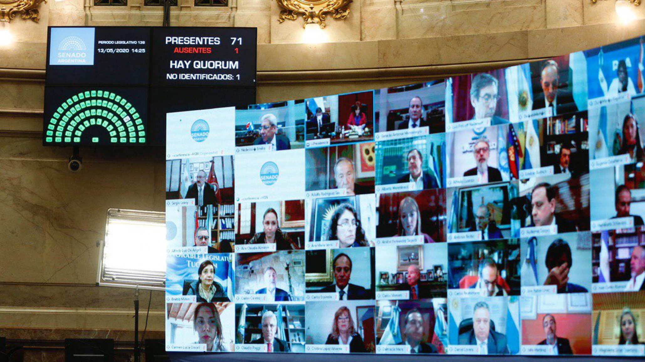 Hist髍ico: Argentina realiza su primer sesi髇 virtual