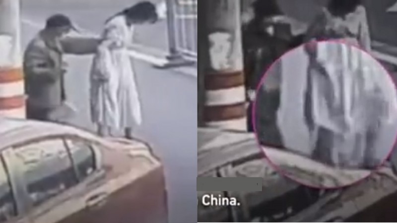 Sorprendente video: embarazada parió sin darse cuenta mientras caminaba en la calle