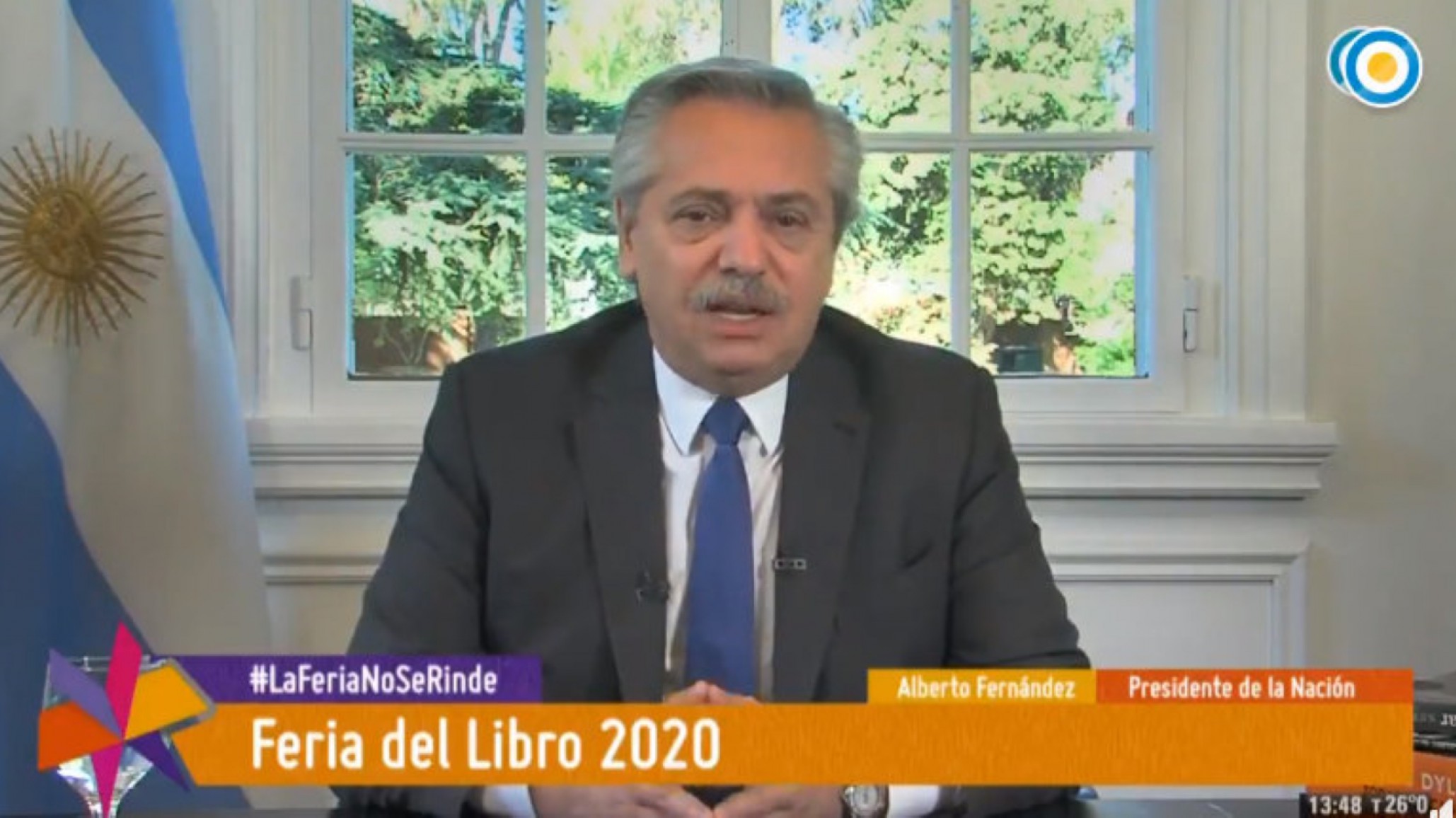 Alberto Fernández apareció en La Feria del Libro 2020