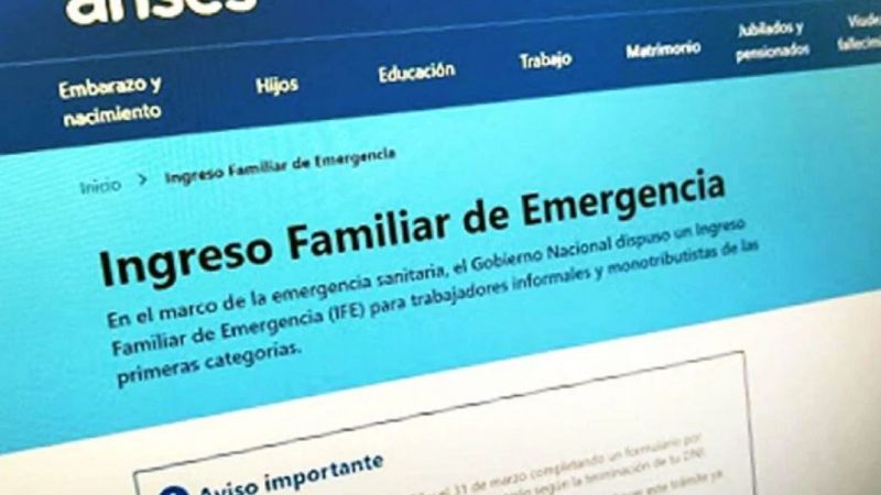 Según el Gobierno el IFE evita entre 5 y 6 puntos de pobreza