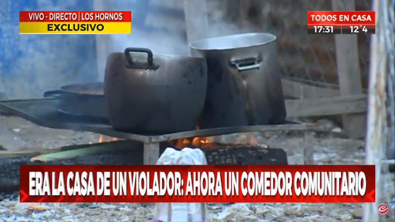 Convirtieron una casa de violadores en comedor comunitario