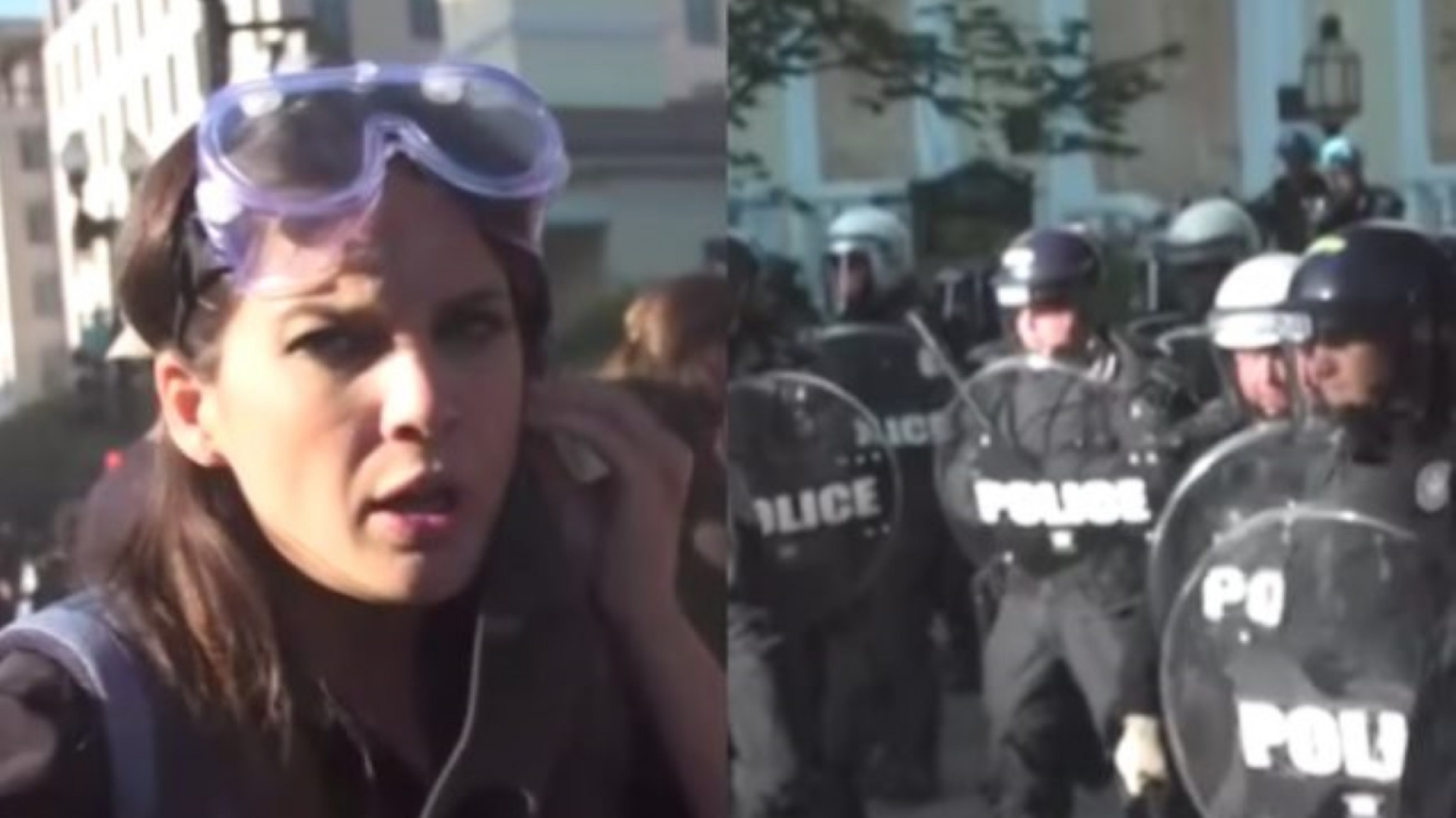 Camarógrafo y periodista fueron agredidos en vivo por policías en las protestas en Washington