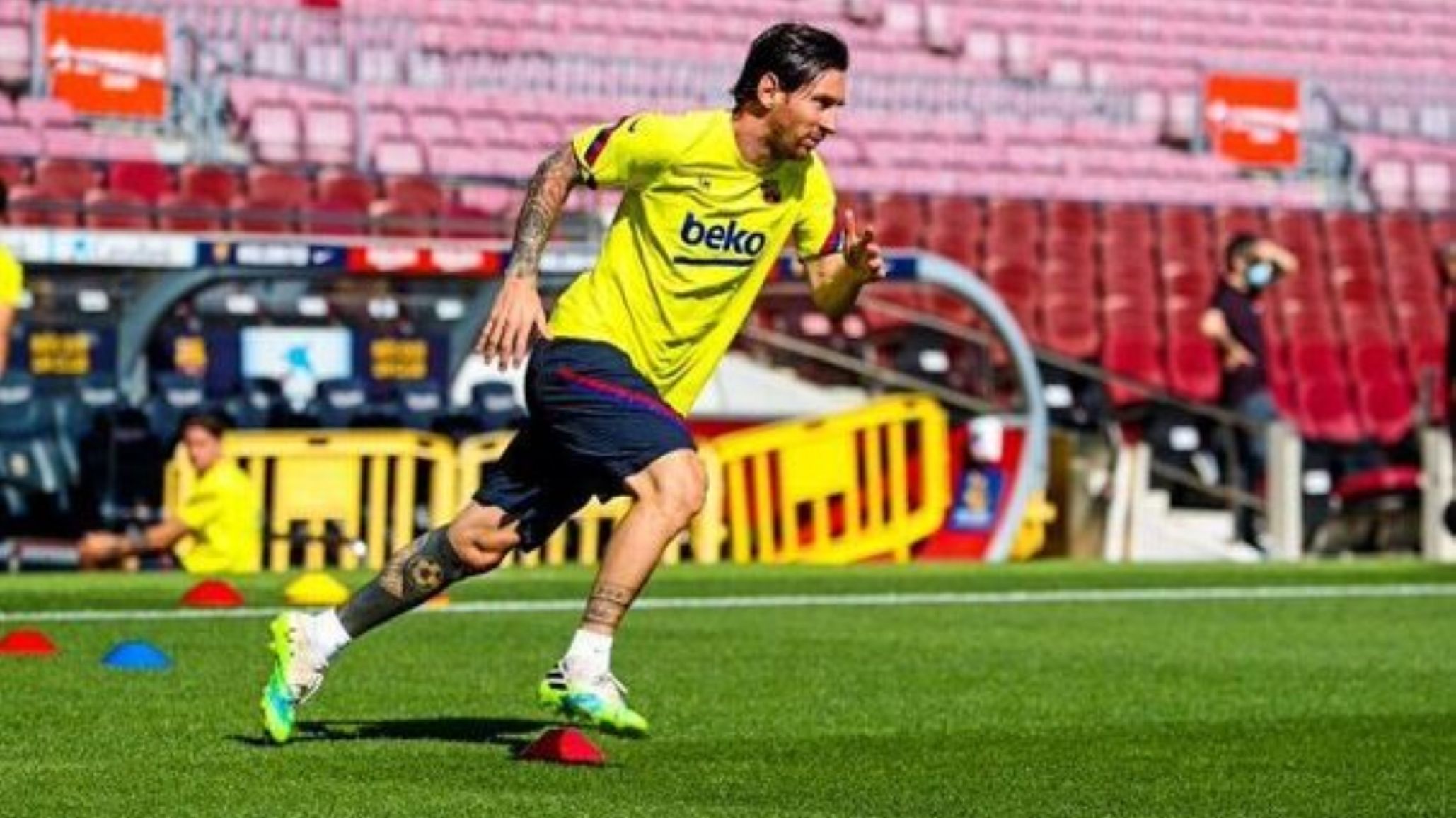 Messi feliz porque volvió al campo de juego “Cómo lo extrañaba”