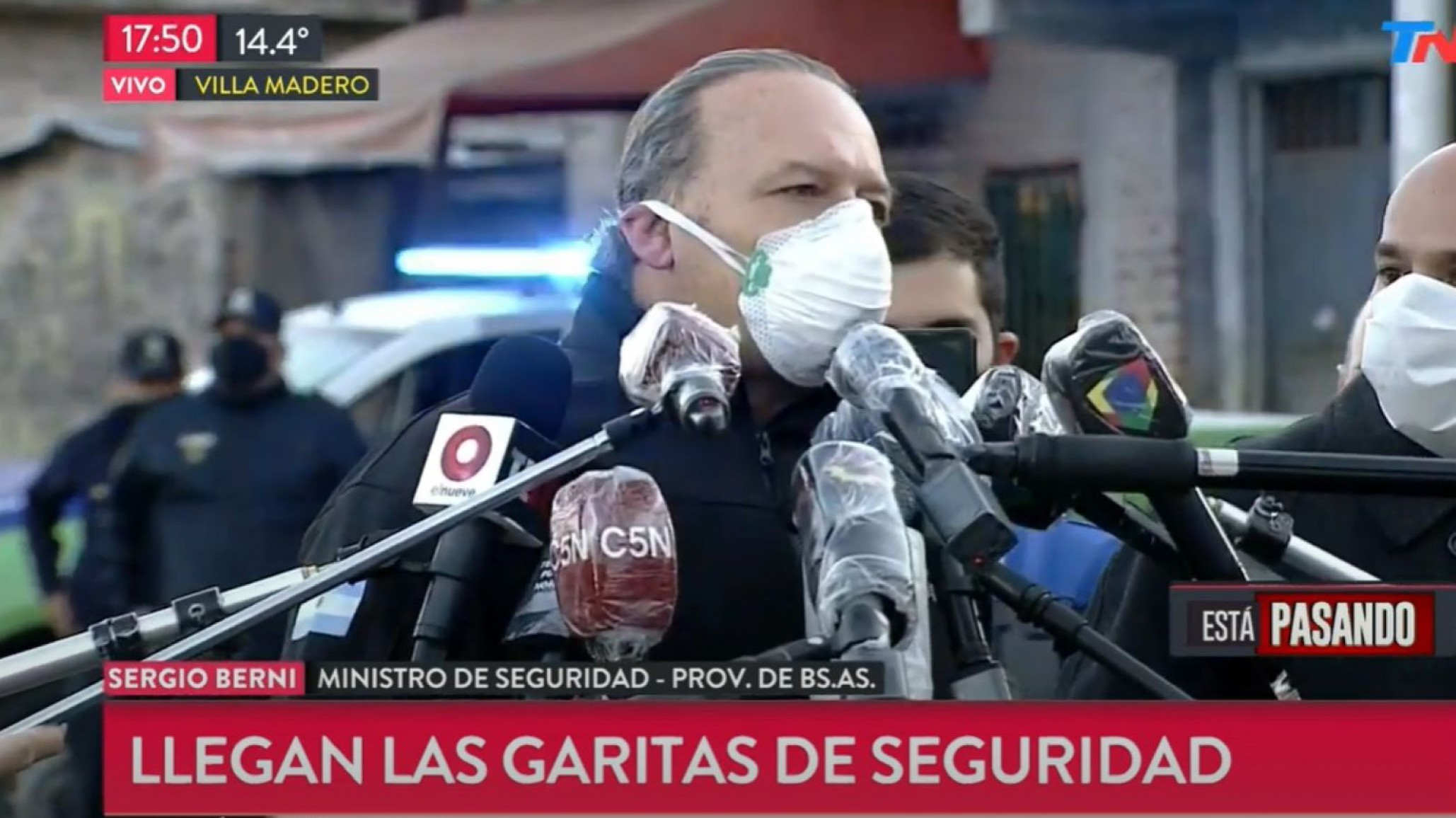 Denunciaron fuego cruzado, Berni llevó garitas de seguridad “se les acabó el negocio a los narcotraficantes”