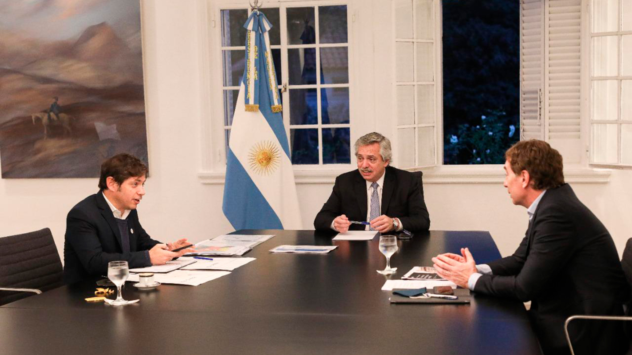 Alberto Fernández recibió a Kicillof y Santilli por la situación del AMBA