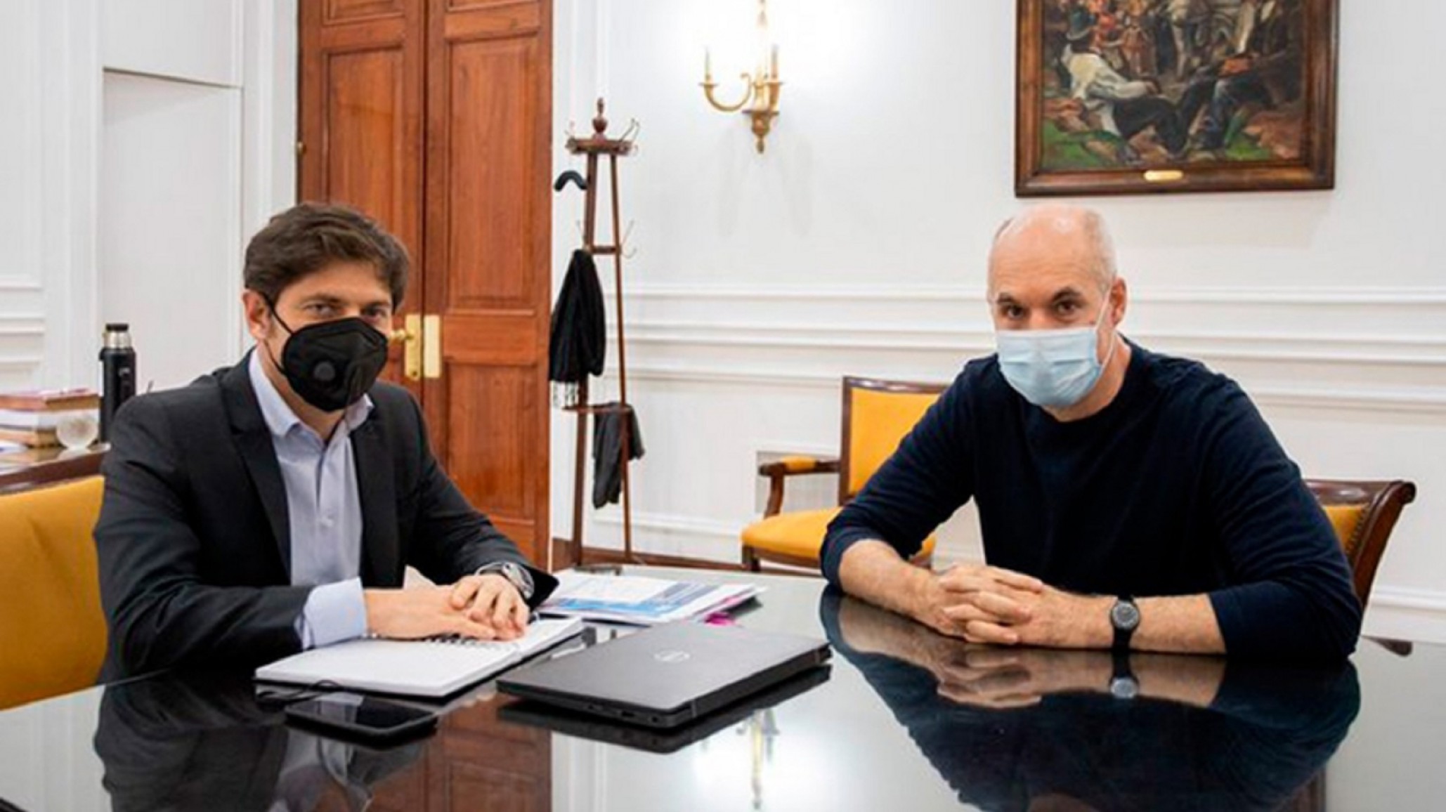 Kicillof y Larreta se reúnen hoy para definir cómo continúa la cuarentena en el AMBA