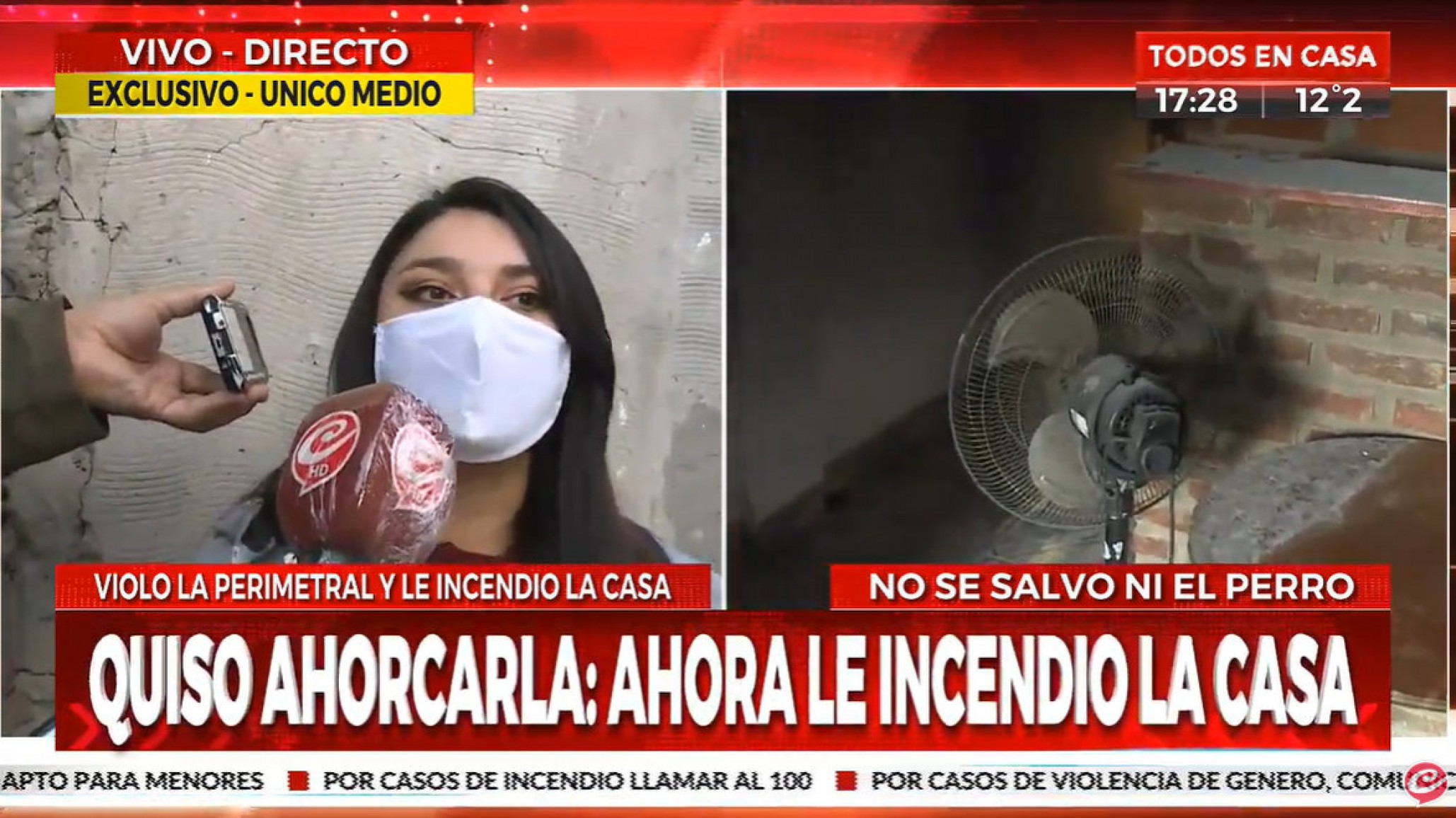Violó perimetral y le incendió la casa a su novia embarazada