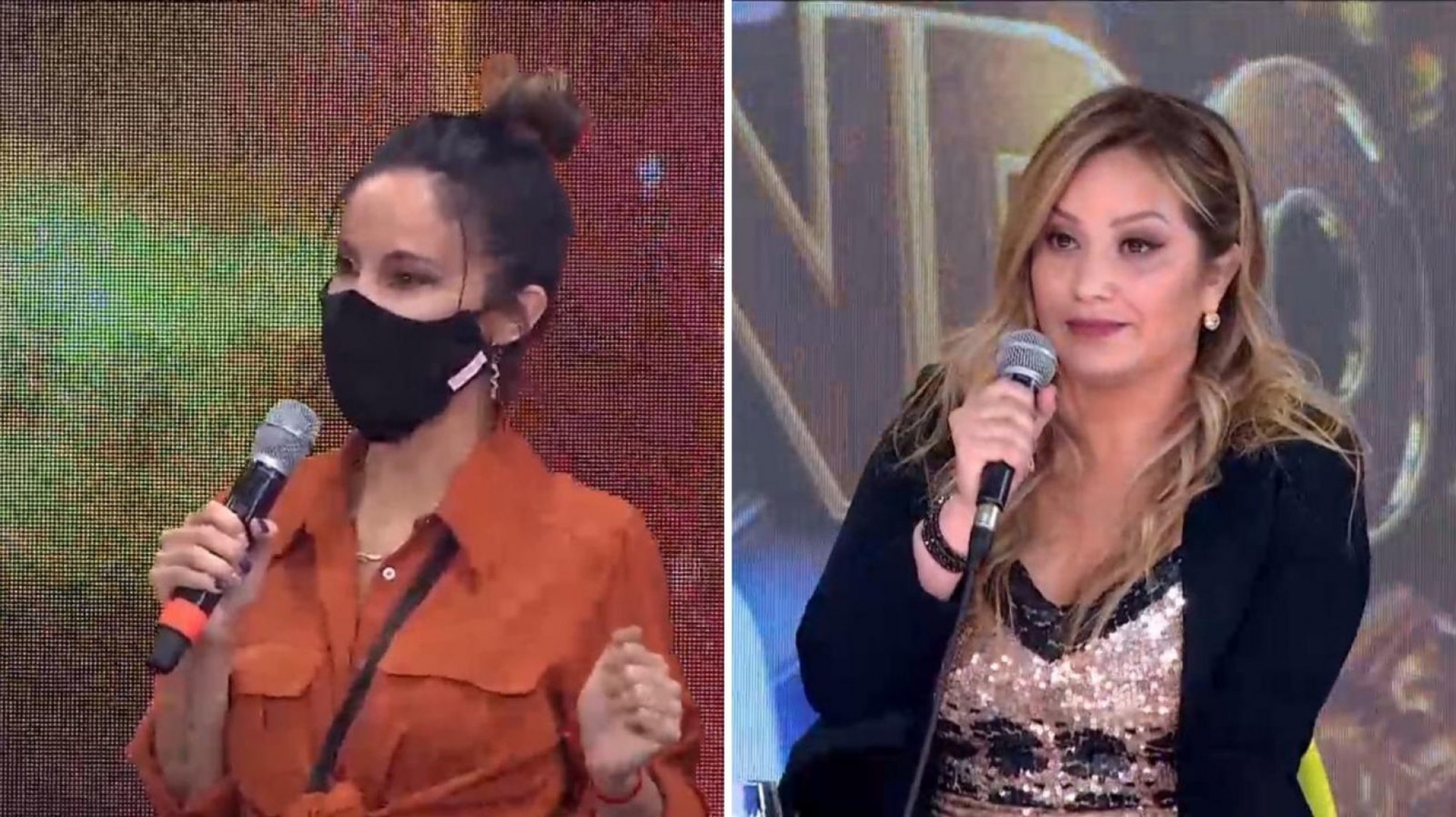 Karina y Lourdes Sánchez se cruzaron en la pista del Cantando