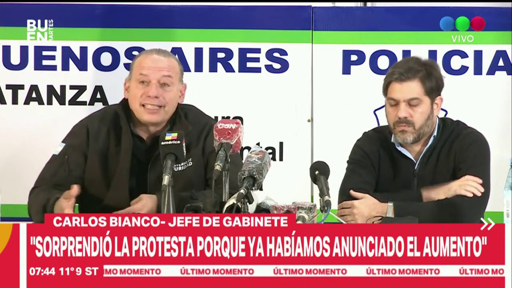 Tras la protesta por el salario, Sergio Berni anunció un aumento para la Policía