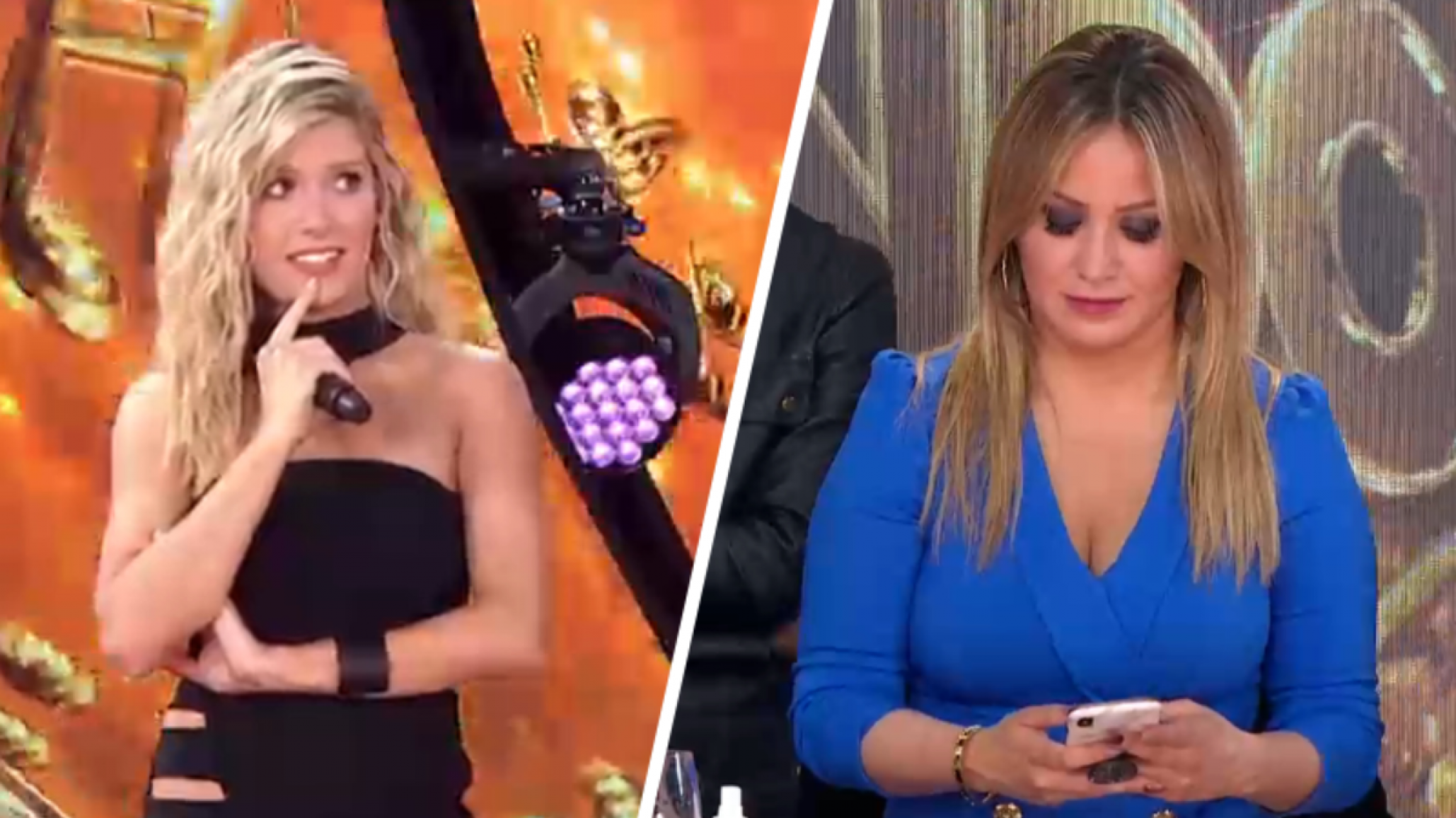 Karina la Princesita, encarada en vivo “¿Con quién estás chateando?”