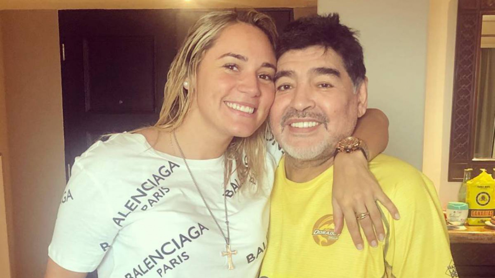 Rocío Oliva despidió entre lágrimas a Diego Maradona