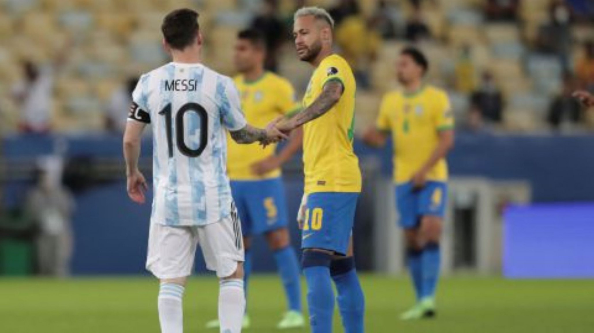 Argentina se va al entretiempo ganando 1 a 0 contra Brasil