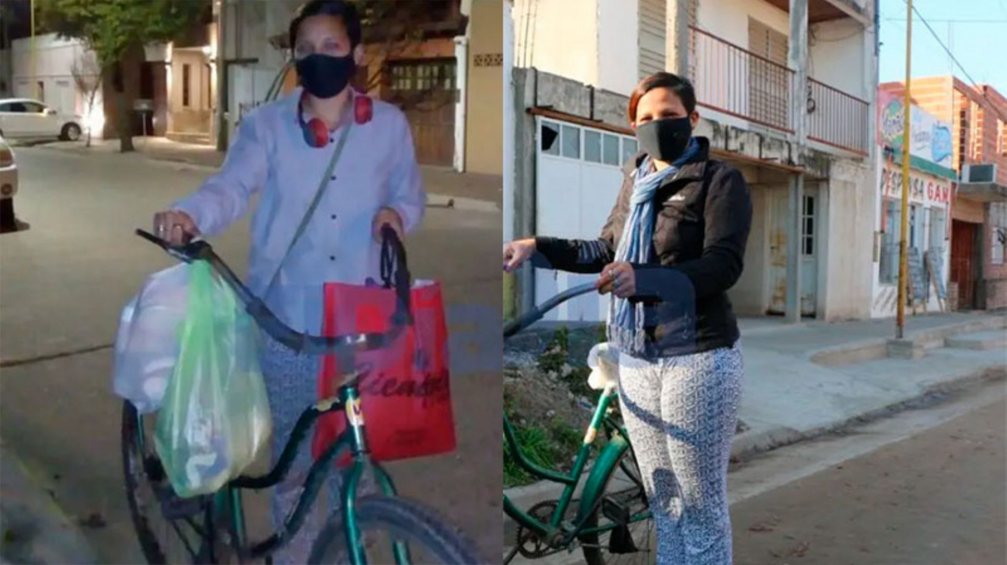 Madre de 5 hijos lava ropa para subsistir y cruza la ciudad en bicicleta “siempre algo se puede hacer”