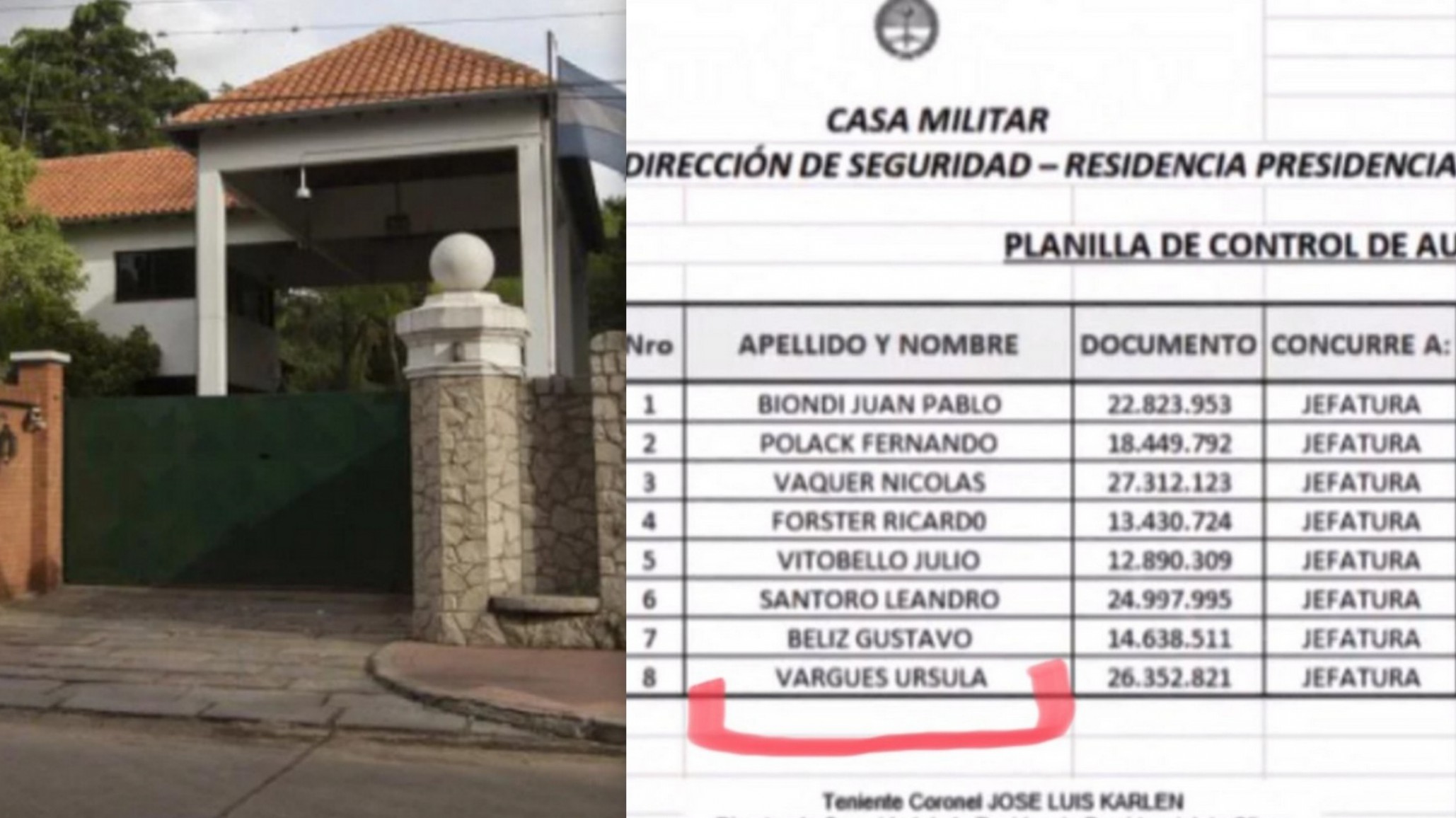 Uno de los nombres de las visitas a Olivos generó polémica