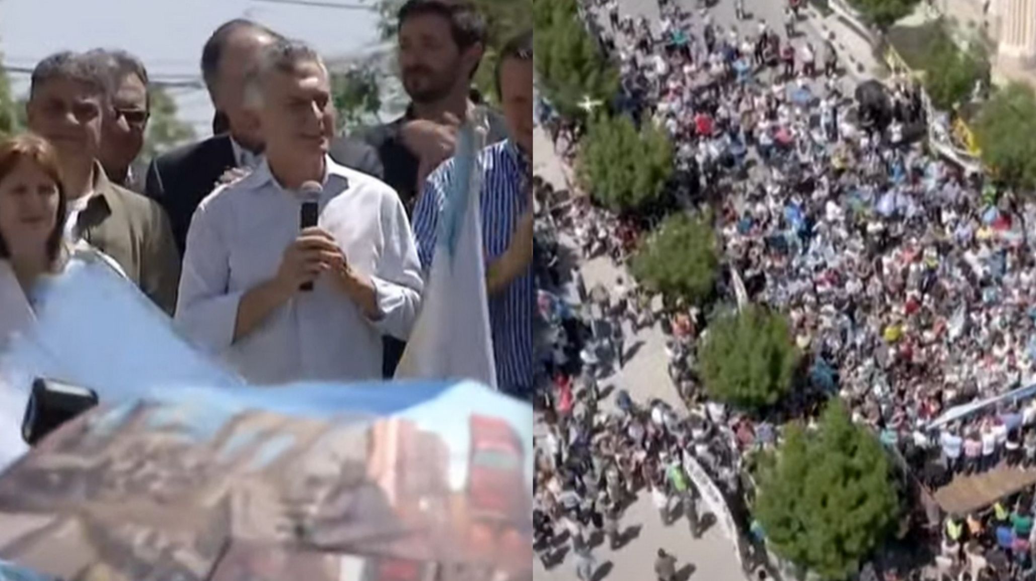 Mauricio Macri: “estoy en Dolores dando la cara”