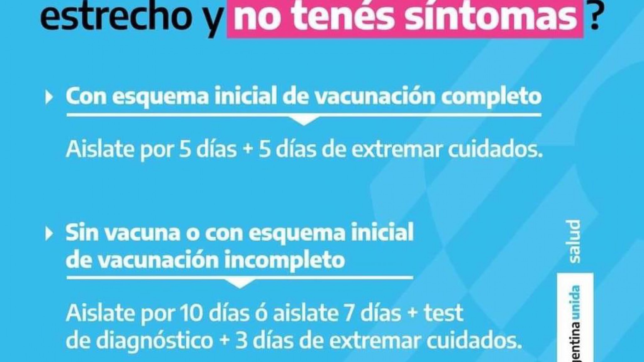 Chubut informa nuevas medidas de cuidado
