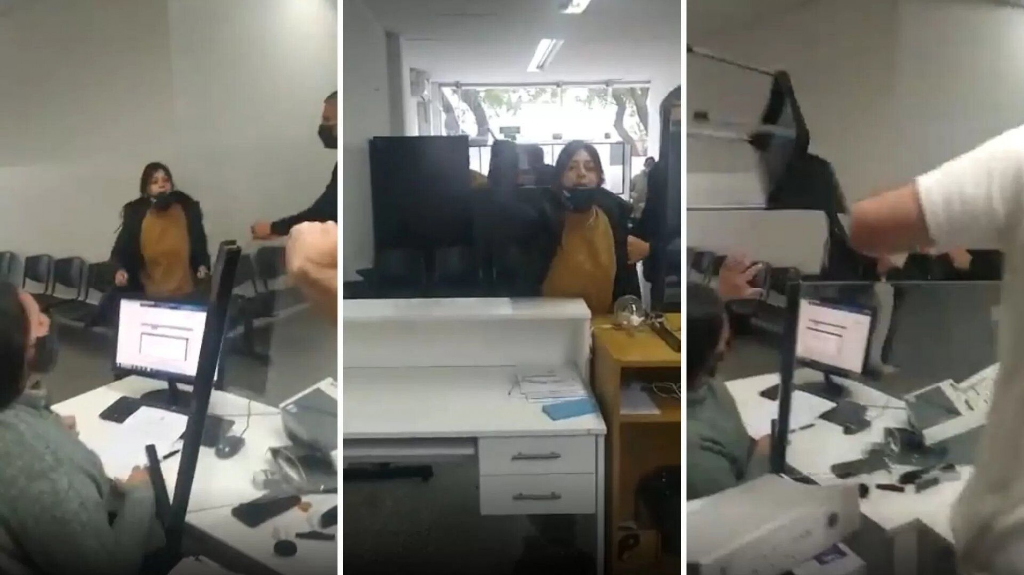Una mujer insultó a empleados de un Registro Civil y les arrojó sillas