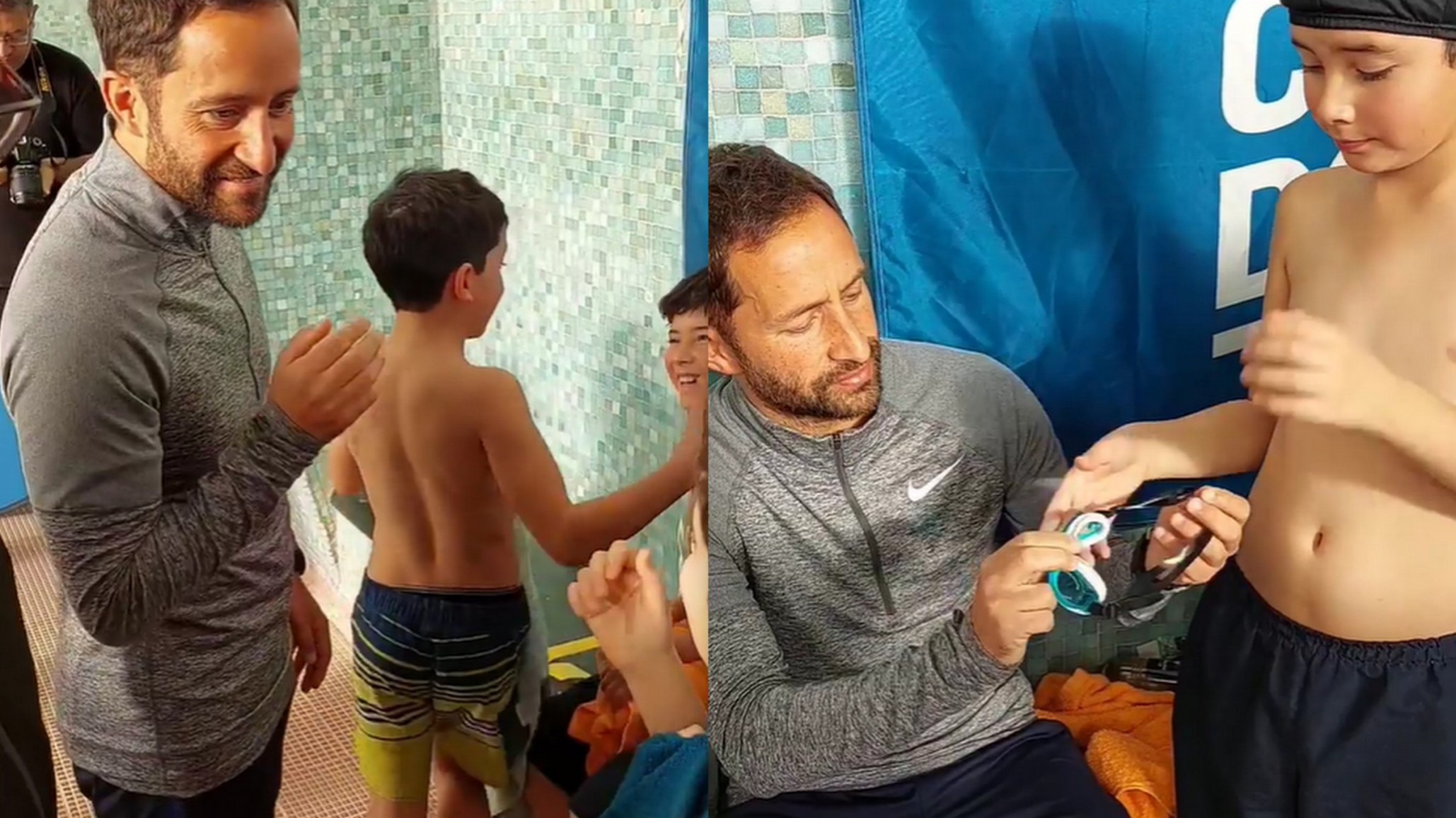 Issa Pfister valoró las clases de natación para niños de barrios de Comodoro