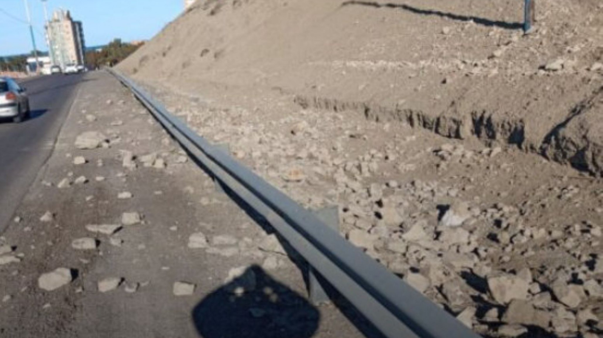 Hubo un desmoronamiento en el Cerro Chenque