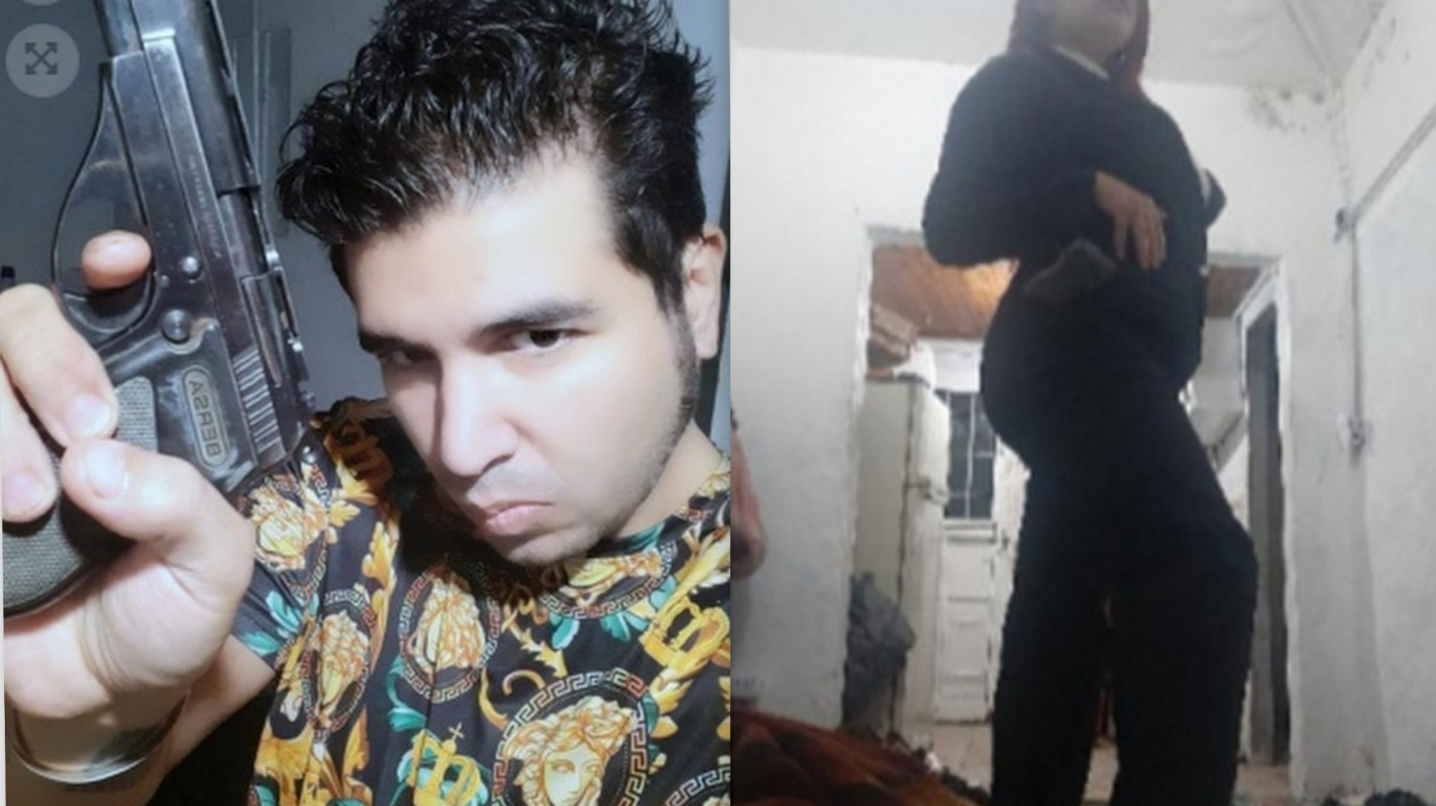 Aparecieron fotos de Sabag Montiel y su novia posando con el arma del ataque