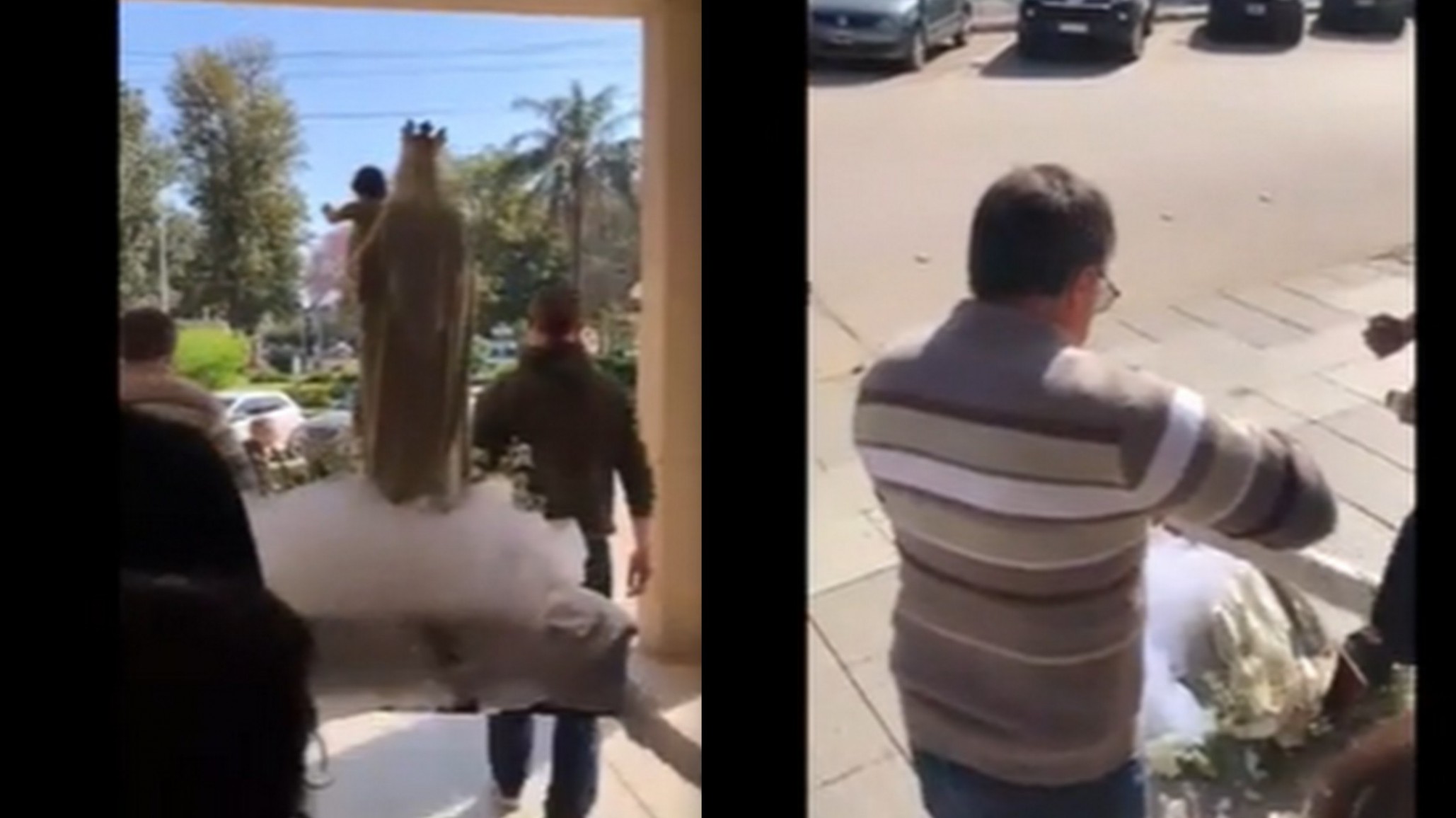 Se cayó la estatua de la virgen en una procesión y el cura dijo “ojalá tengamos la misma compasión con las personas”