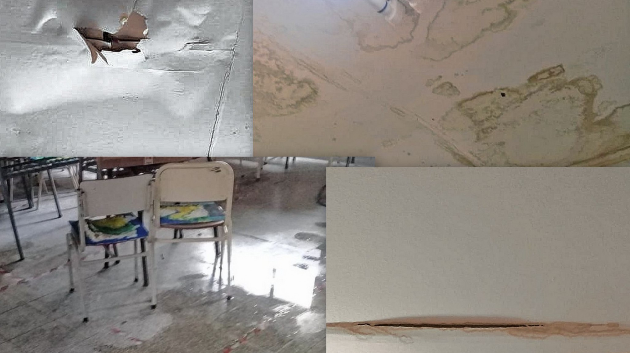 Padres de alumnos de Escuela 203 reclaman por estado del edificio y falta de clases