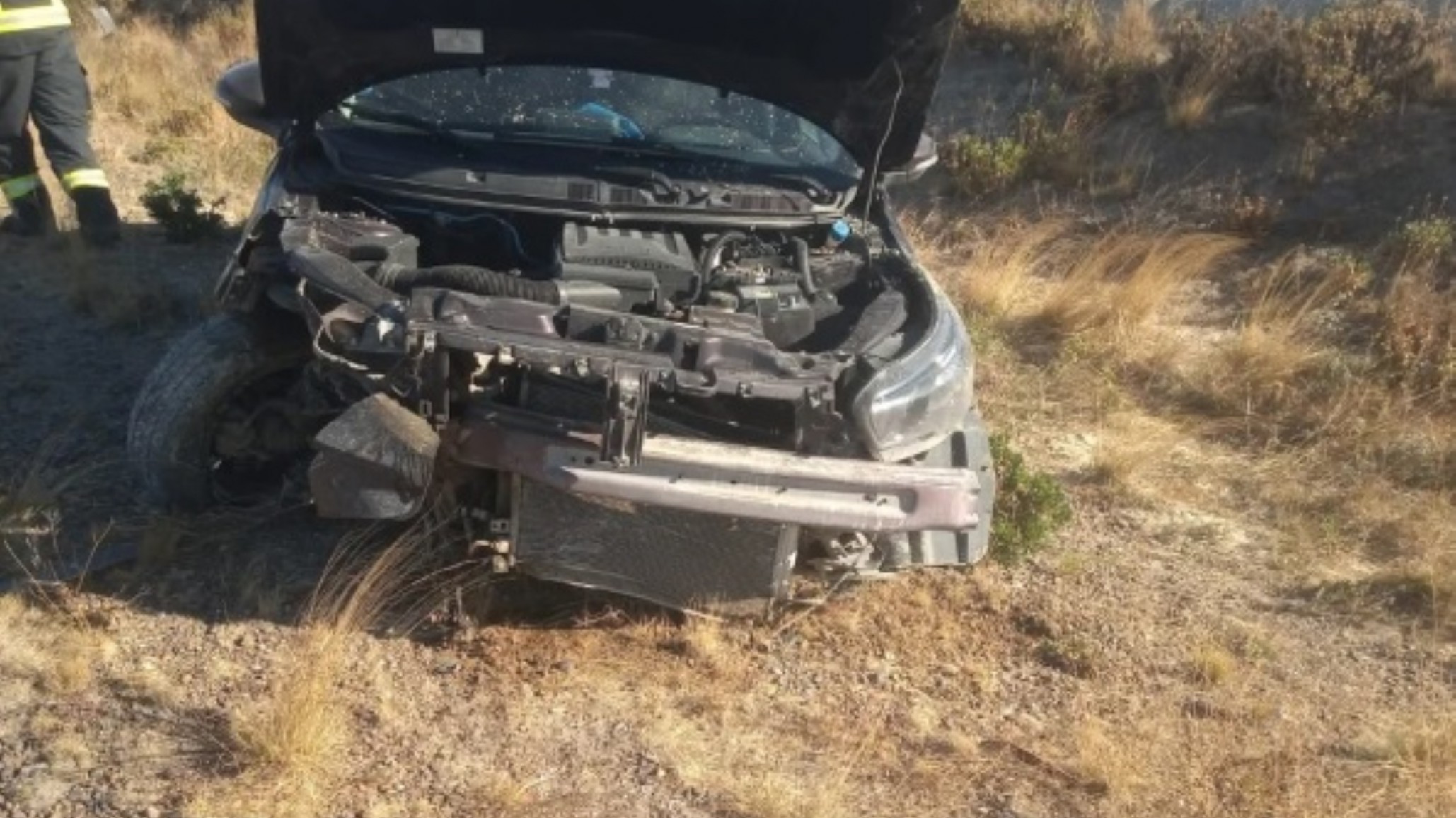 Dos comodorenses fueron hospitalizados tras despistar en la Ruta 3 cuando viajaban a Trelew