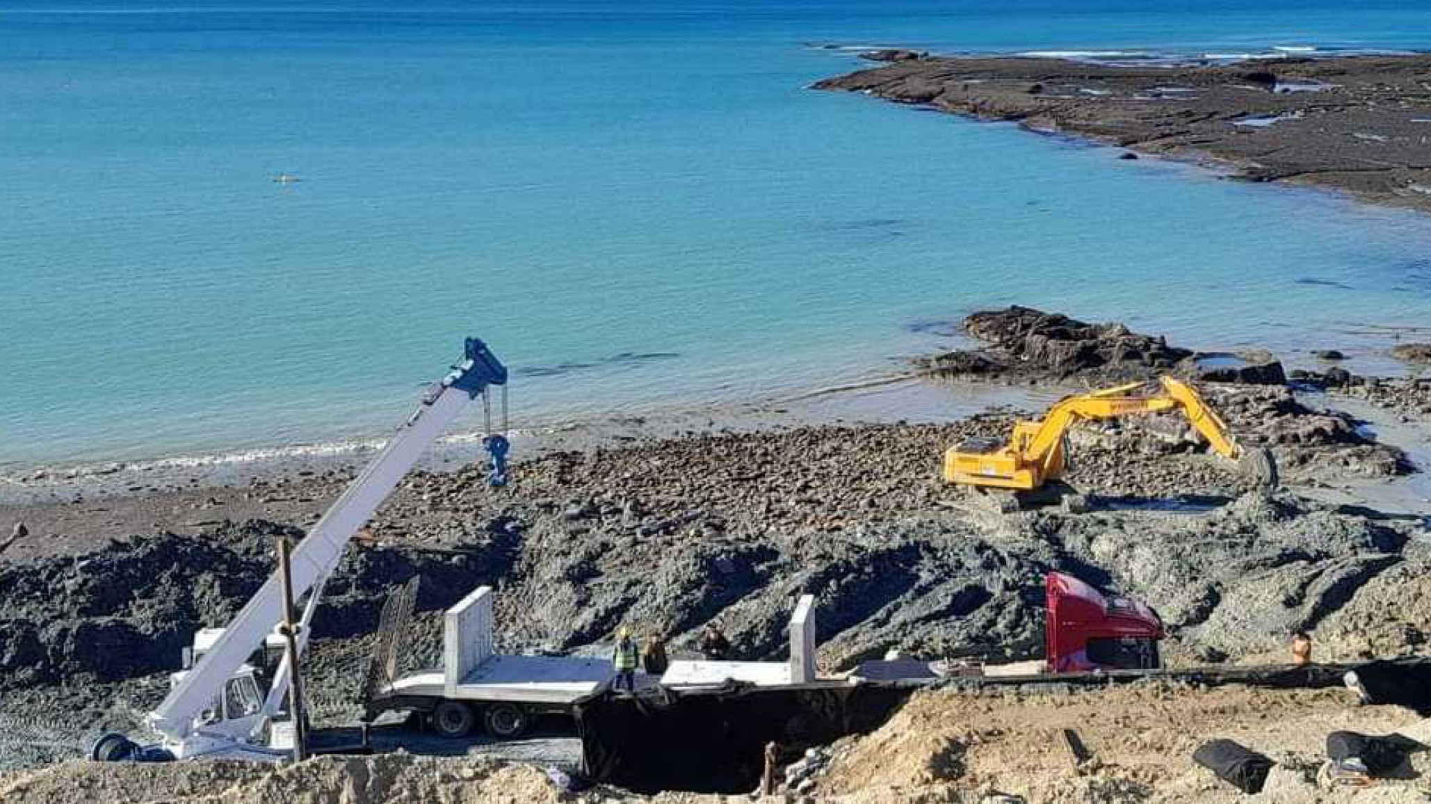 Agilizan los trabajos en el camino Ara San Juan y quedaría habilitado en poco más de un mes