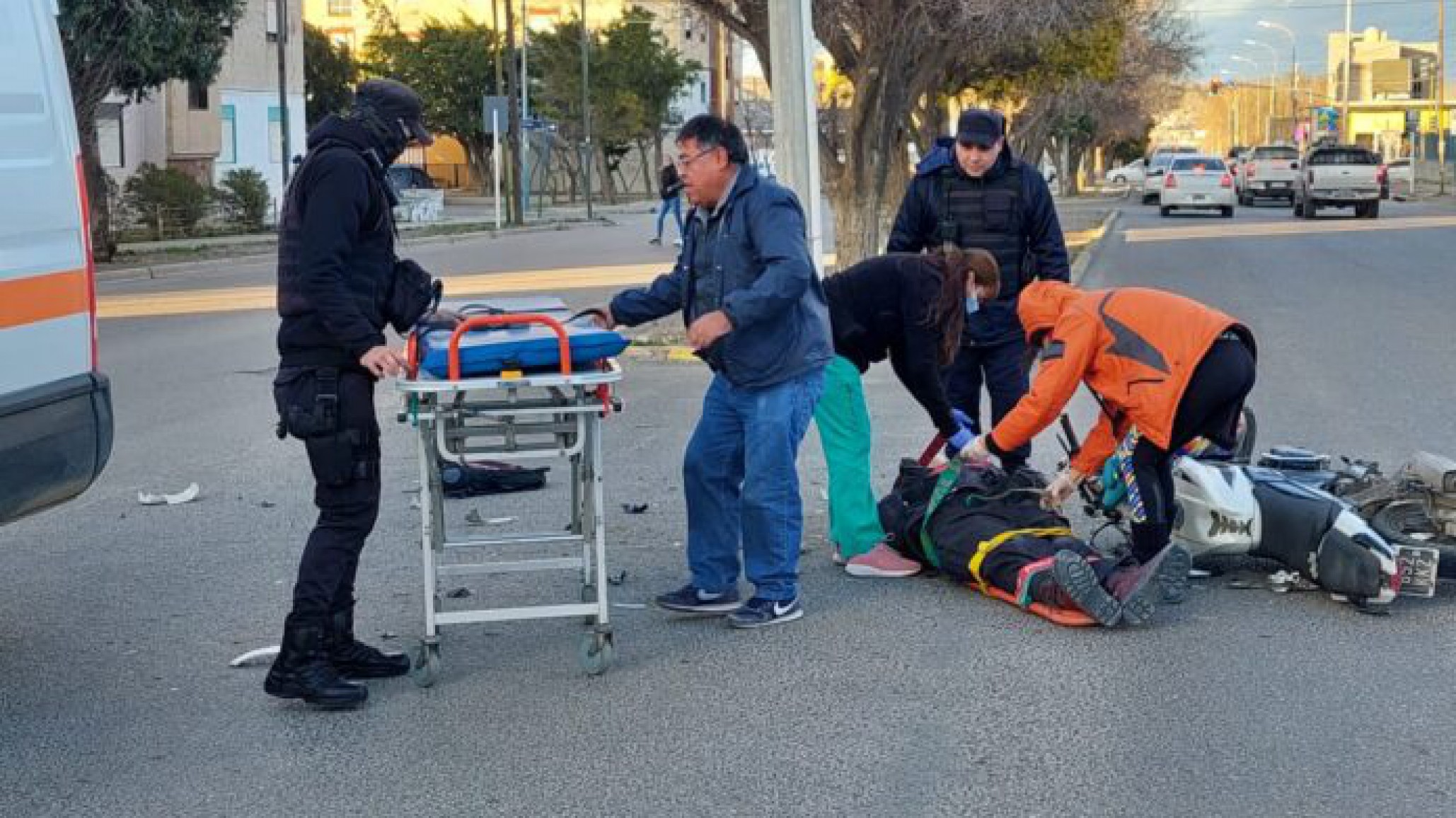Un motociclista terminó herido tras un choque
