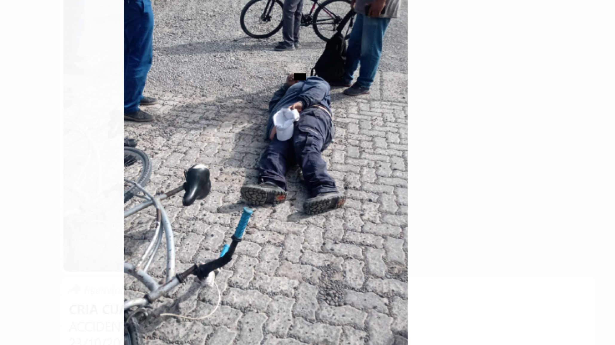 Atropelló a un ciclista y se dio a la fuga “iba en un Fiat Palio”