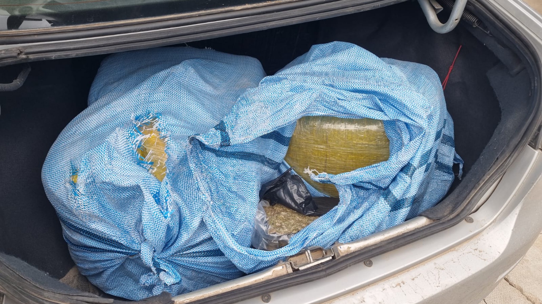 Incautan más de 60 kilos de marihuana de un auto abandonado