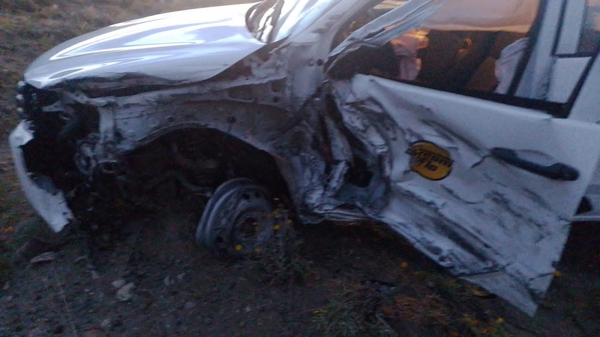 Choque en Ruta 3: al conductor de la Toyota "se le activó el airbag"