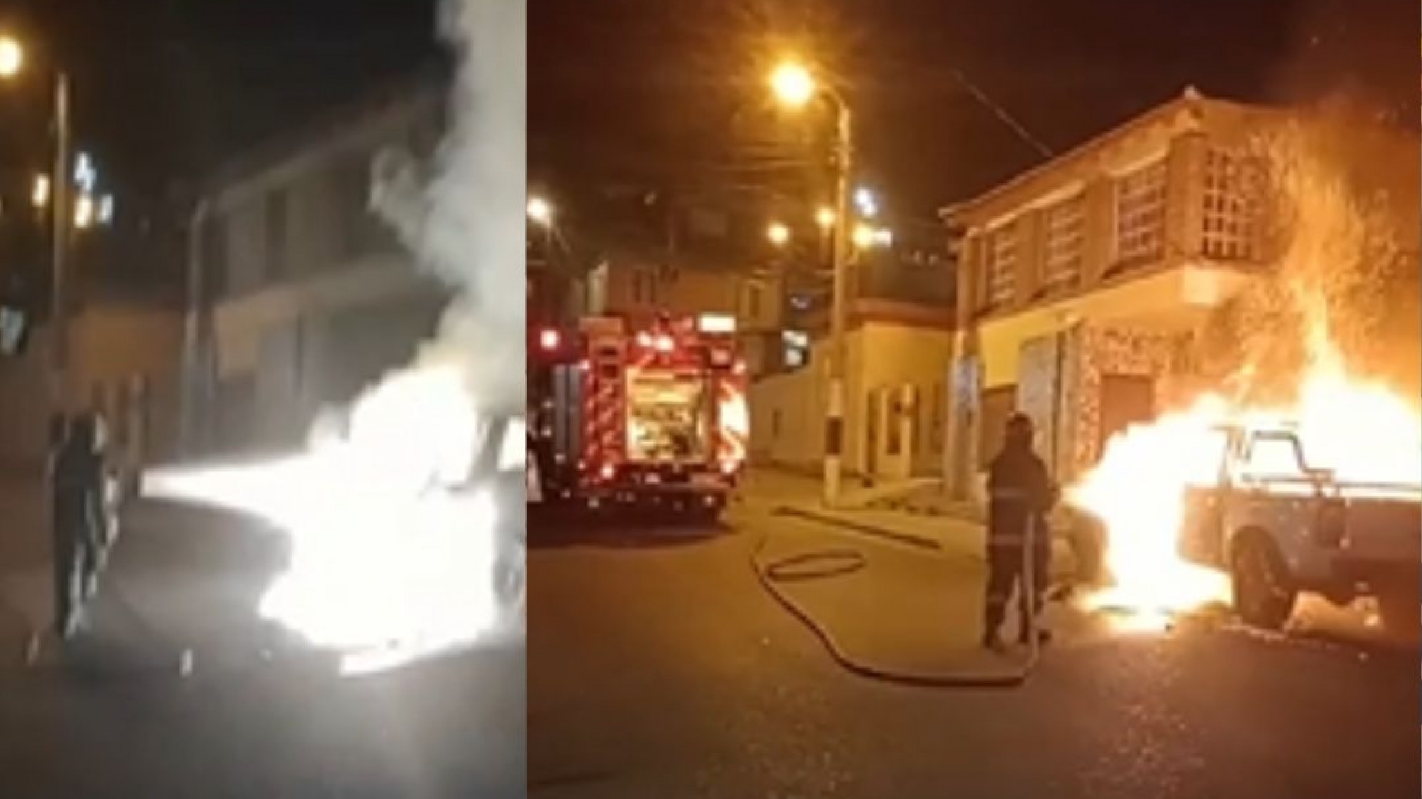 ¡Alto el fuego! Camioneta se incendió "por desperfectos mecánicos"