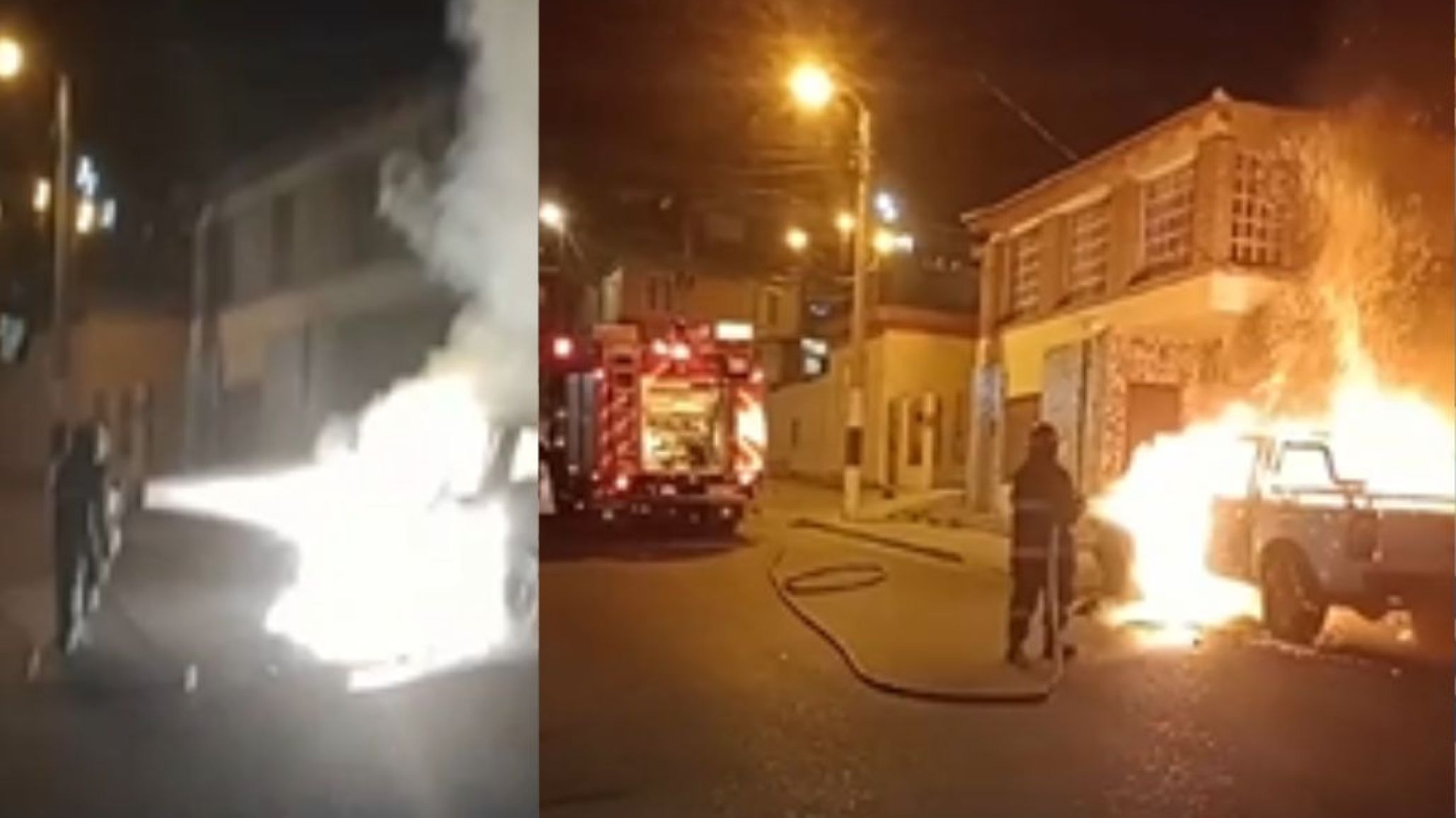 ¡Alto el fuego! Camioneta se incendió "por desperfectos mecánicos"