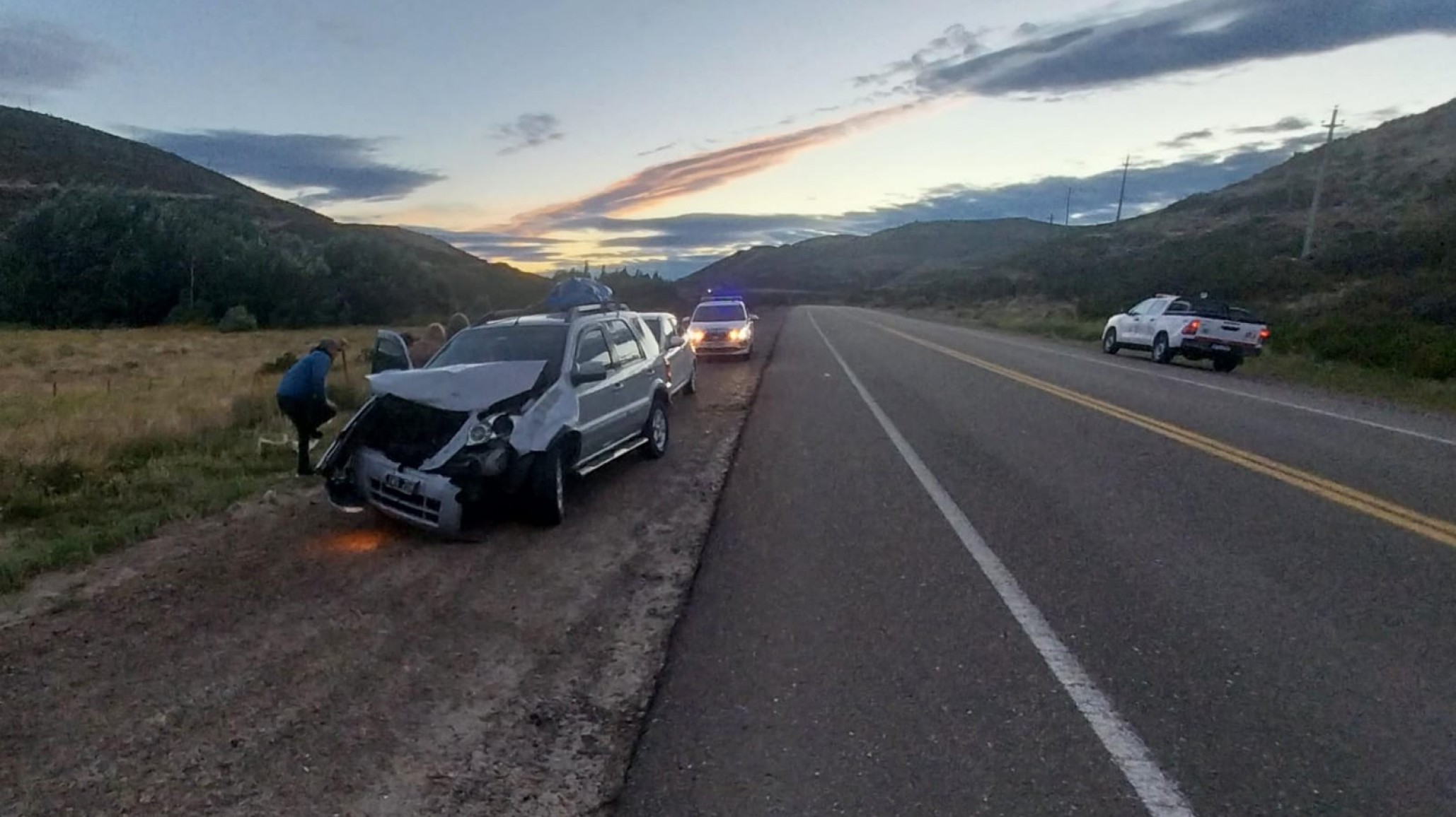 Turistas chocaron con una vaca en Ruta 26 "se salvaron de milagro"