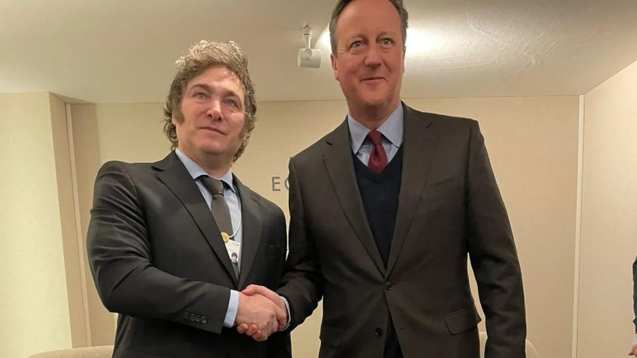 Foro de Davos: ¿De qué hablaron Milei y el Canciller británico?