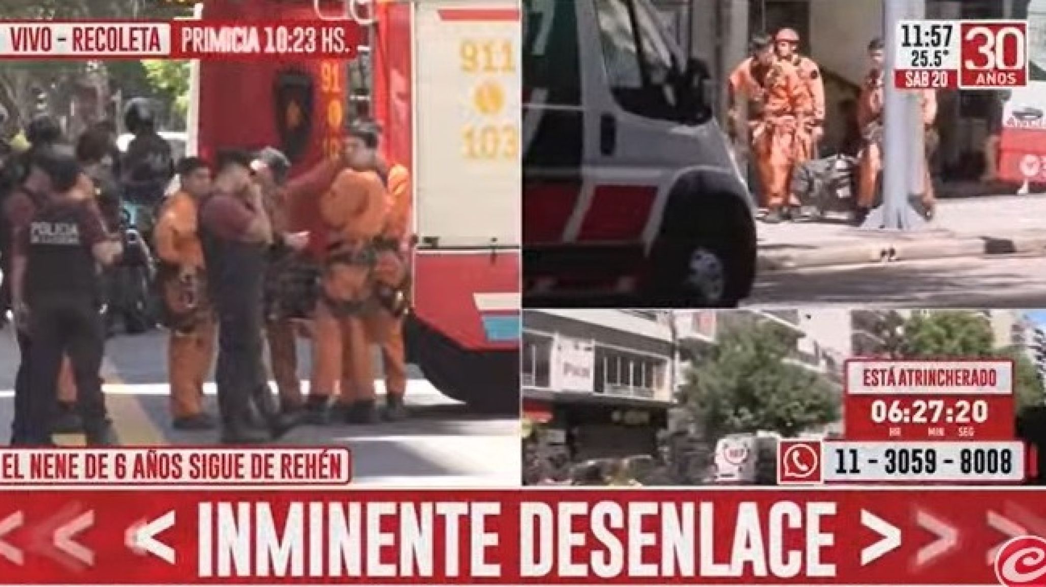 Un padre está encerrado en una terraza y tomó de rehén a su hijo de 6 años con autismo