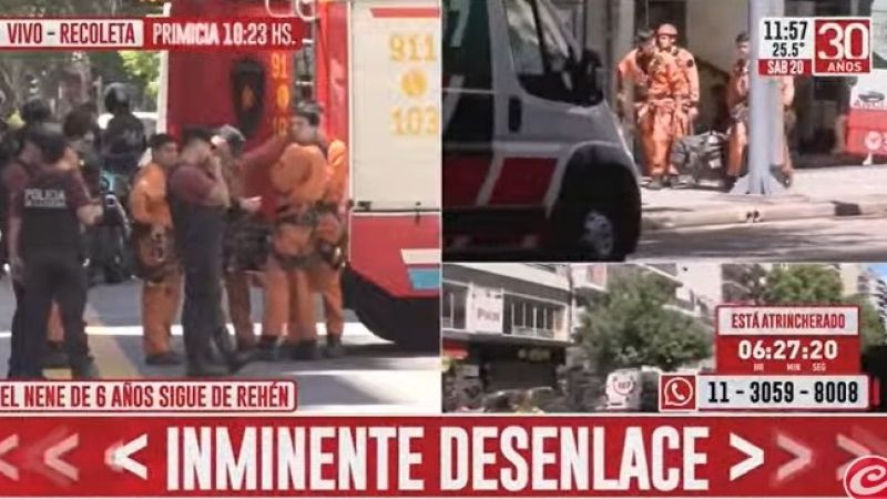 Un padre está encerrado en una terraza y tomó de rehén a su hijo de 6 años con autismo