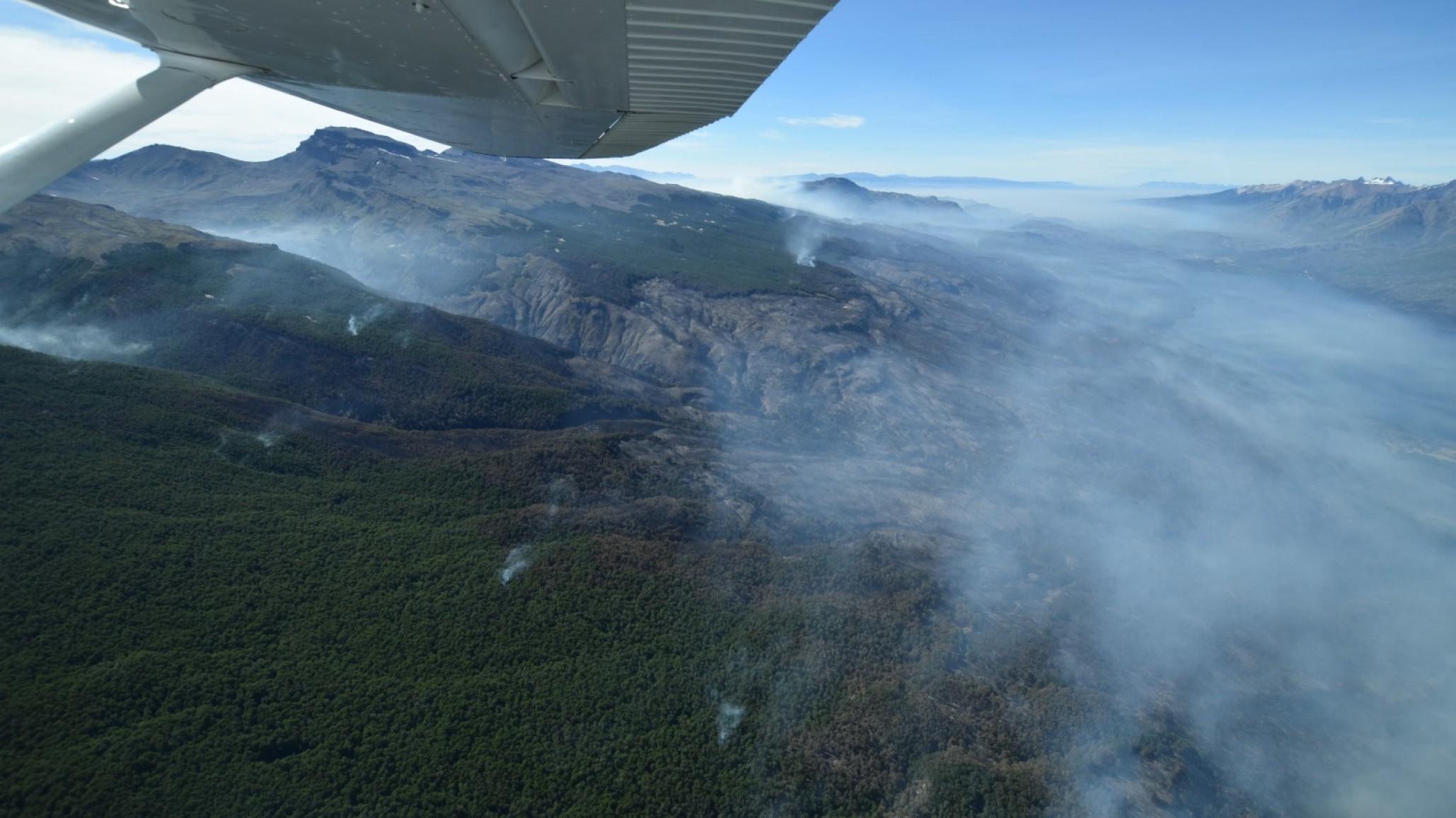 Parque Nacional Los Alerces: preocupación por el viento en la lucha contra el fuego