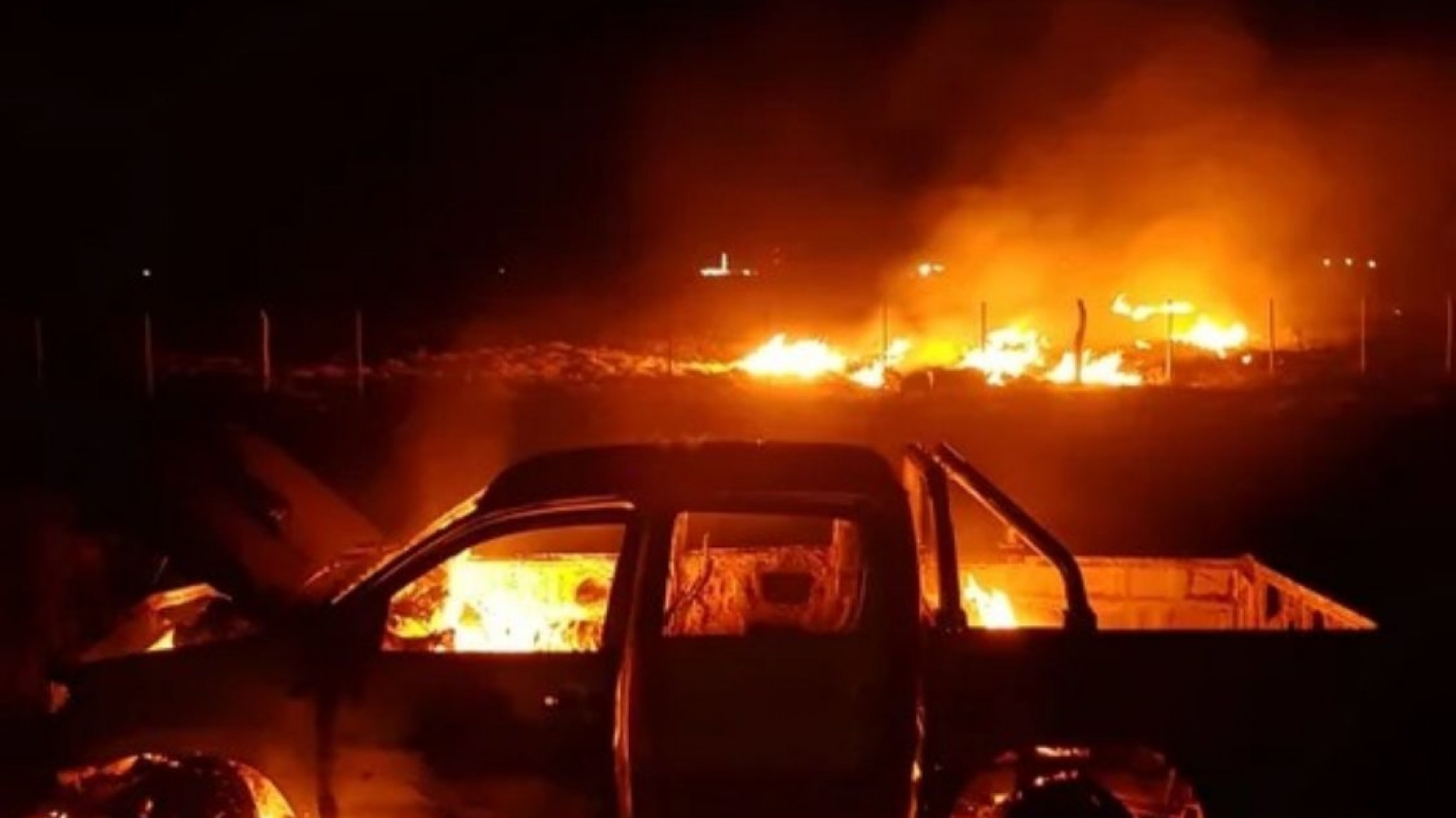 Se le incendio su camioneta y sufrió una crisis nerviosa