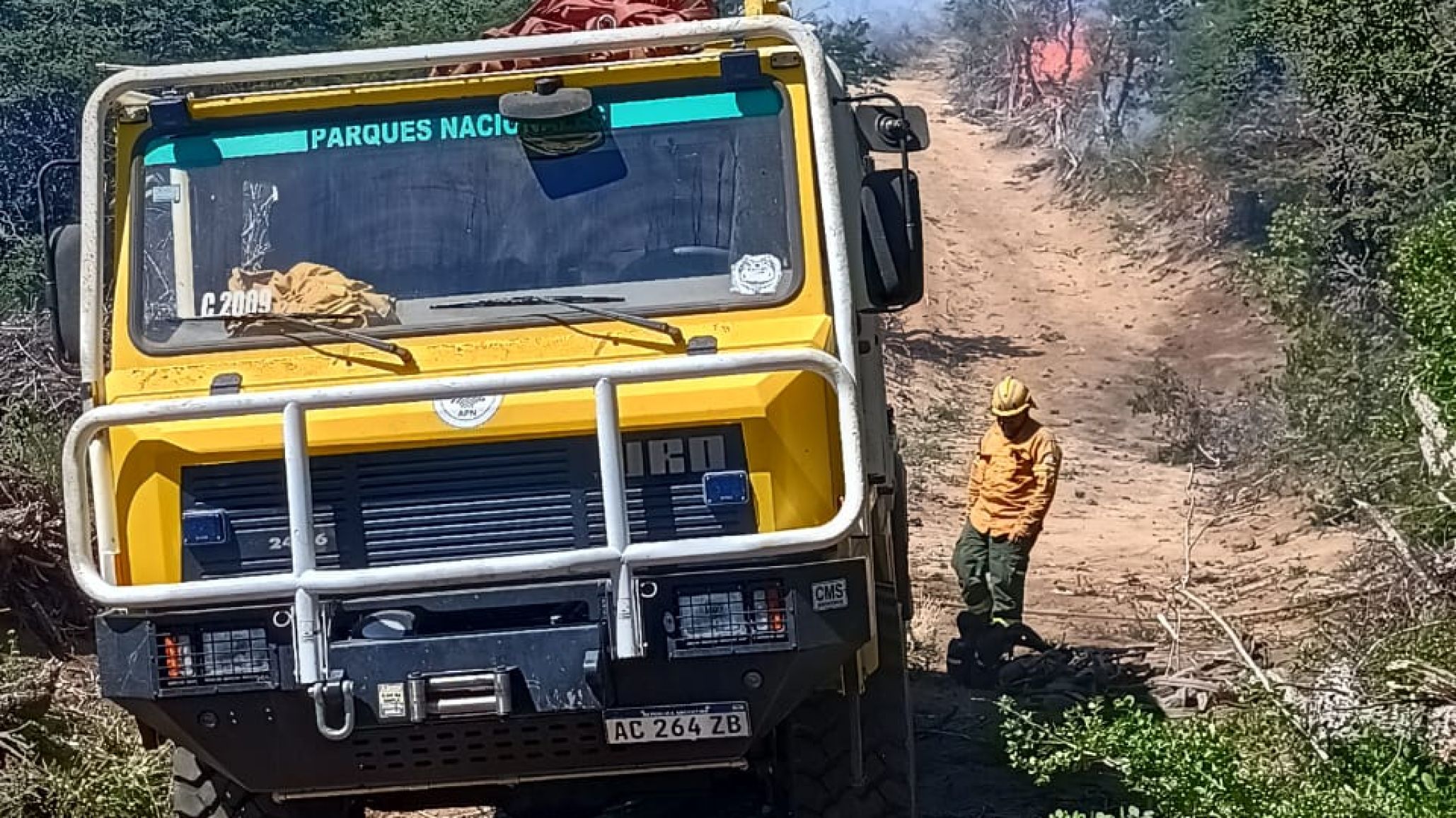 Continua activo el incendio en Los Alerces con áreas controladas