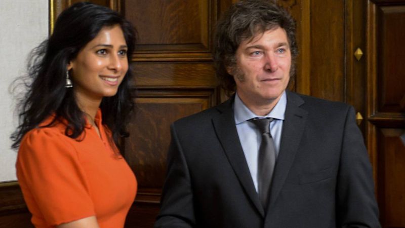 Javier Milei se reunió con la subdirectora del FMI, Gita Gopinath