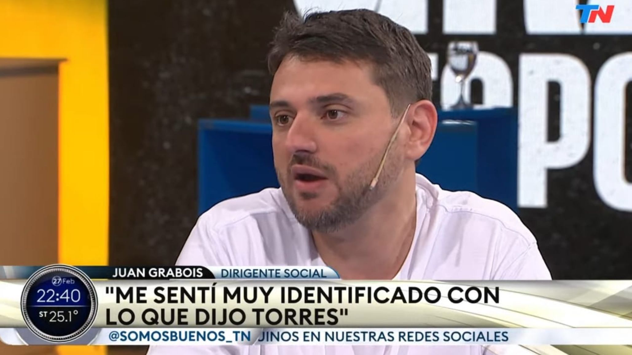 Grabois: "Me sentí muy identificado con Torres"