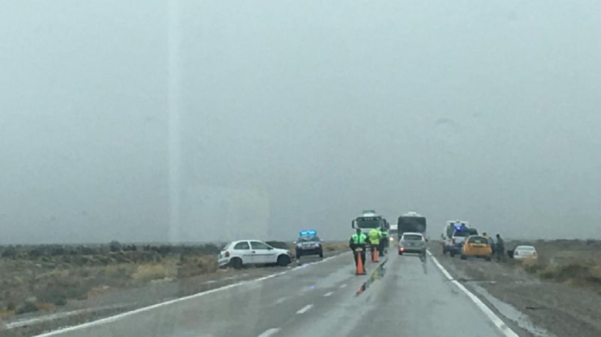 En el kilómetro 1772 chocaron dos vehículos: los tres heridos ya fueron trasladados al Hospital