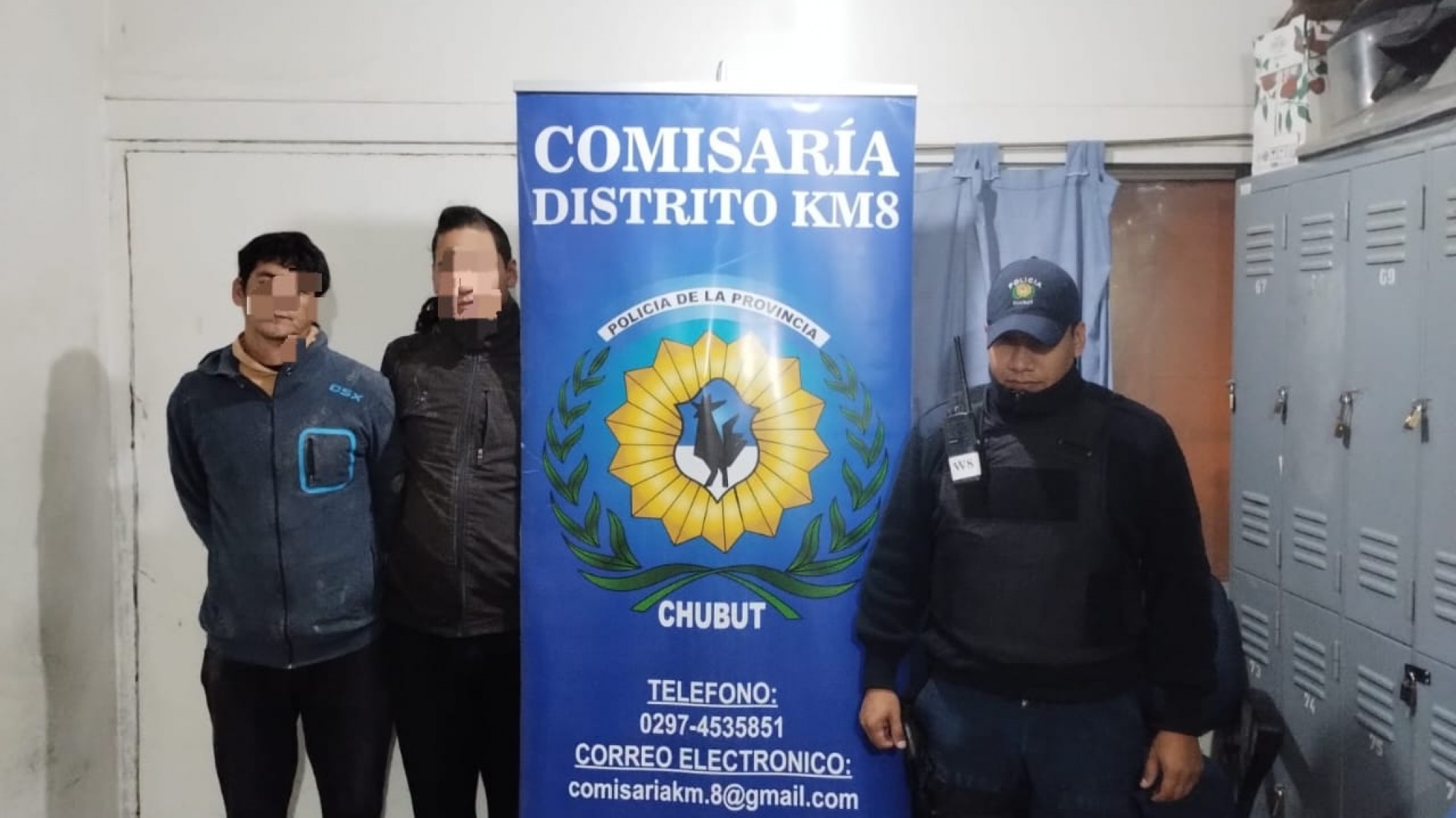 La policía los sorprendió robando cables y terminaron detenidos