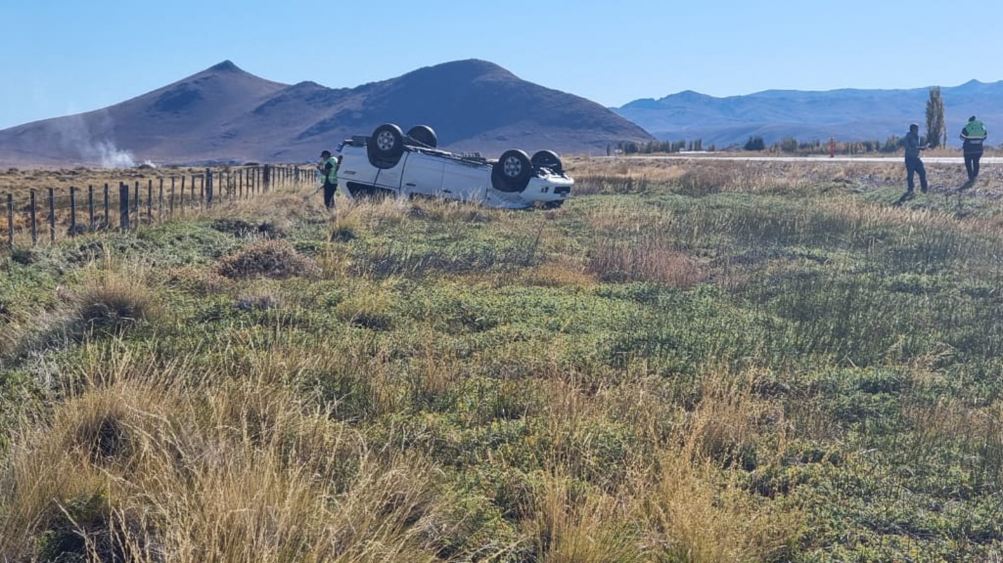 Volcó una camioneta en Ruta 40
