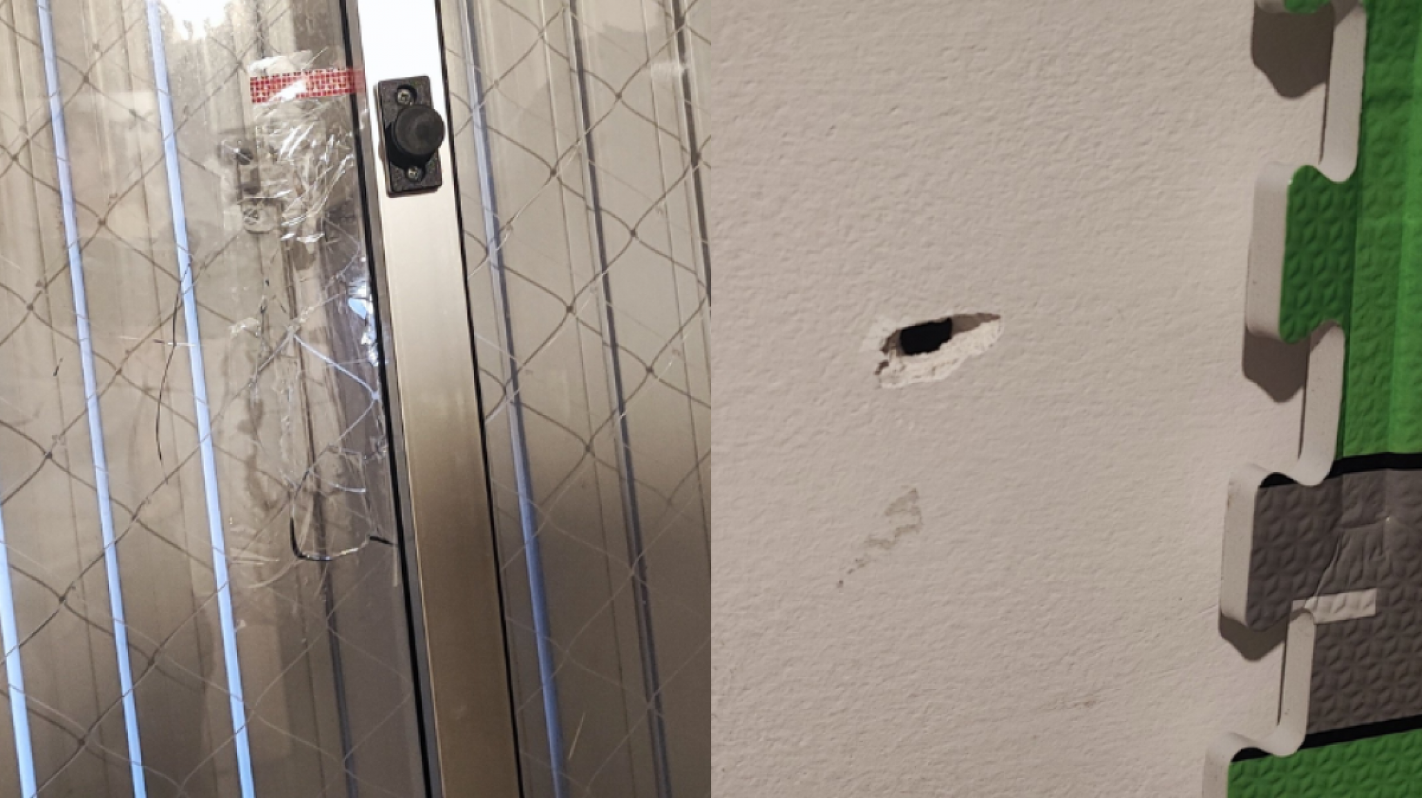 Una bala perdida atravesó una habitación e impactó a centímetros de un bebé