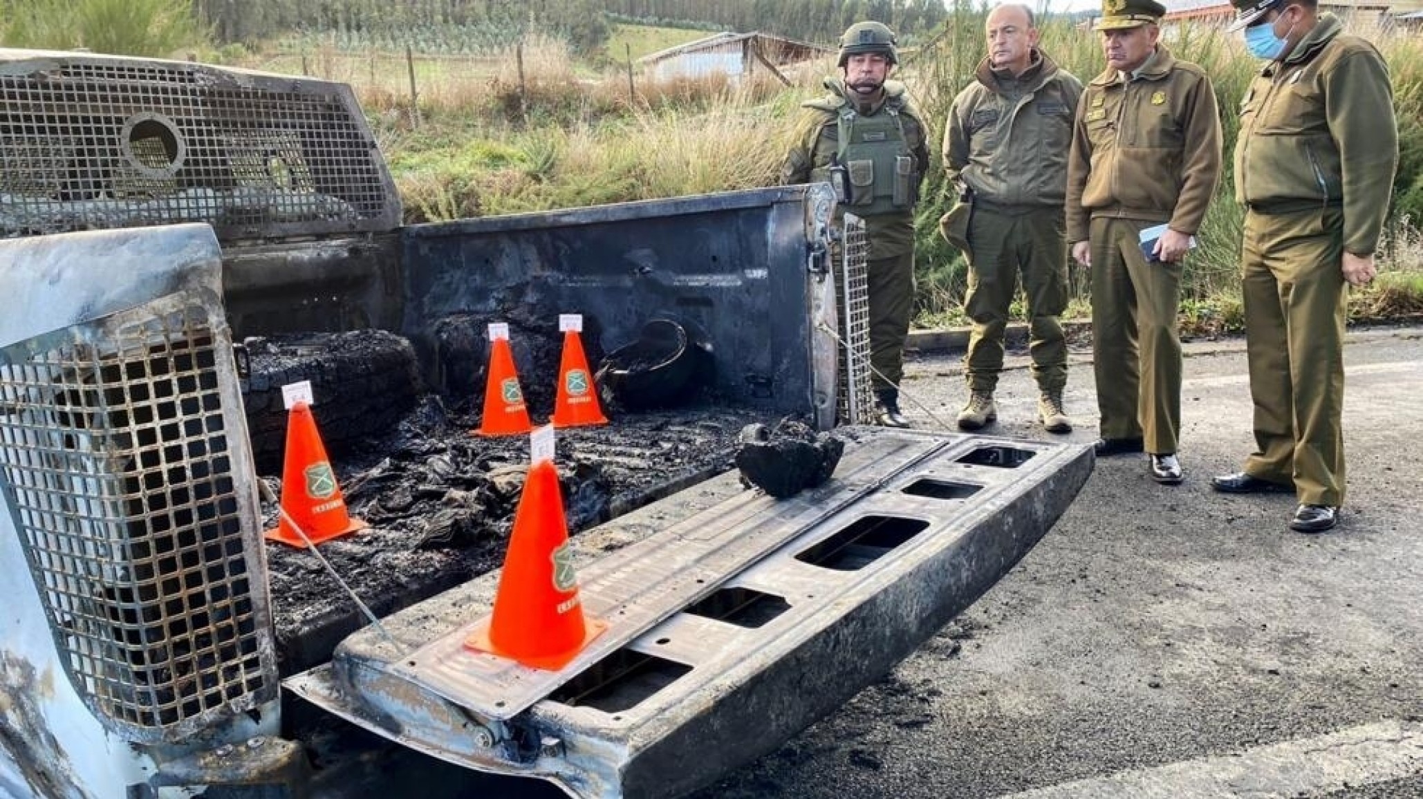 Tres carabineros chilenos fueron asesinados en Cañete