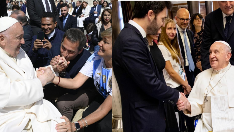 Al igual que Juan Pablo Luque, Ignacio Torres visitó al Papa