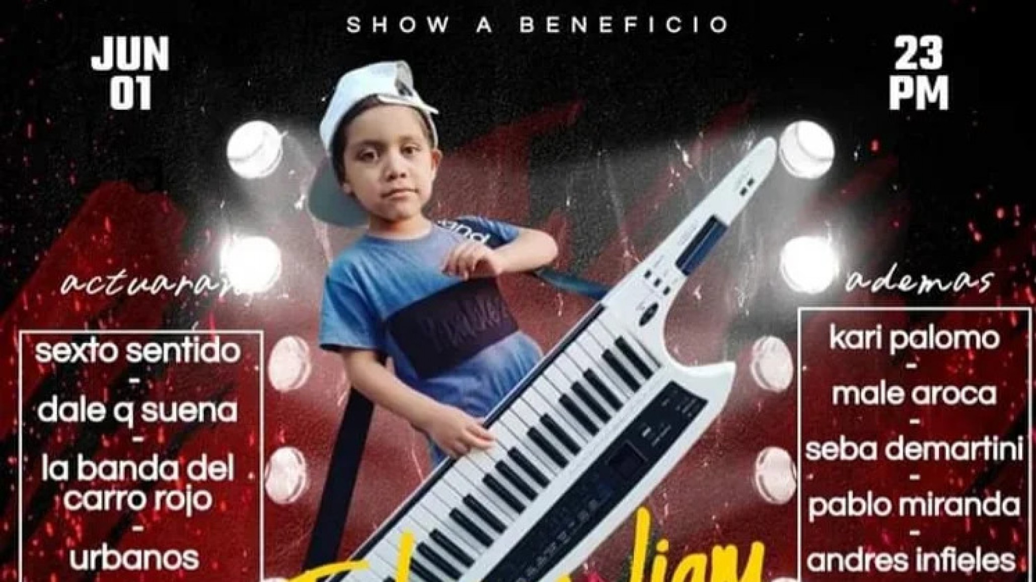 Peña folklórica a beneficio de Liam, un bebé de 2 años que padece una afección en el corazón